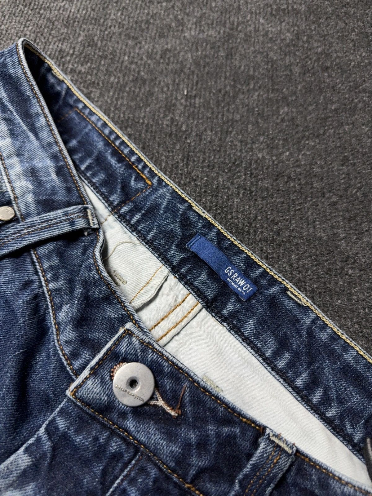 G-Star 00s Vintage G-Star RAW 520 Vintage Faded Denim Jeans Y2K Size US 32 / EU 48 - 6 Thumbnail