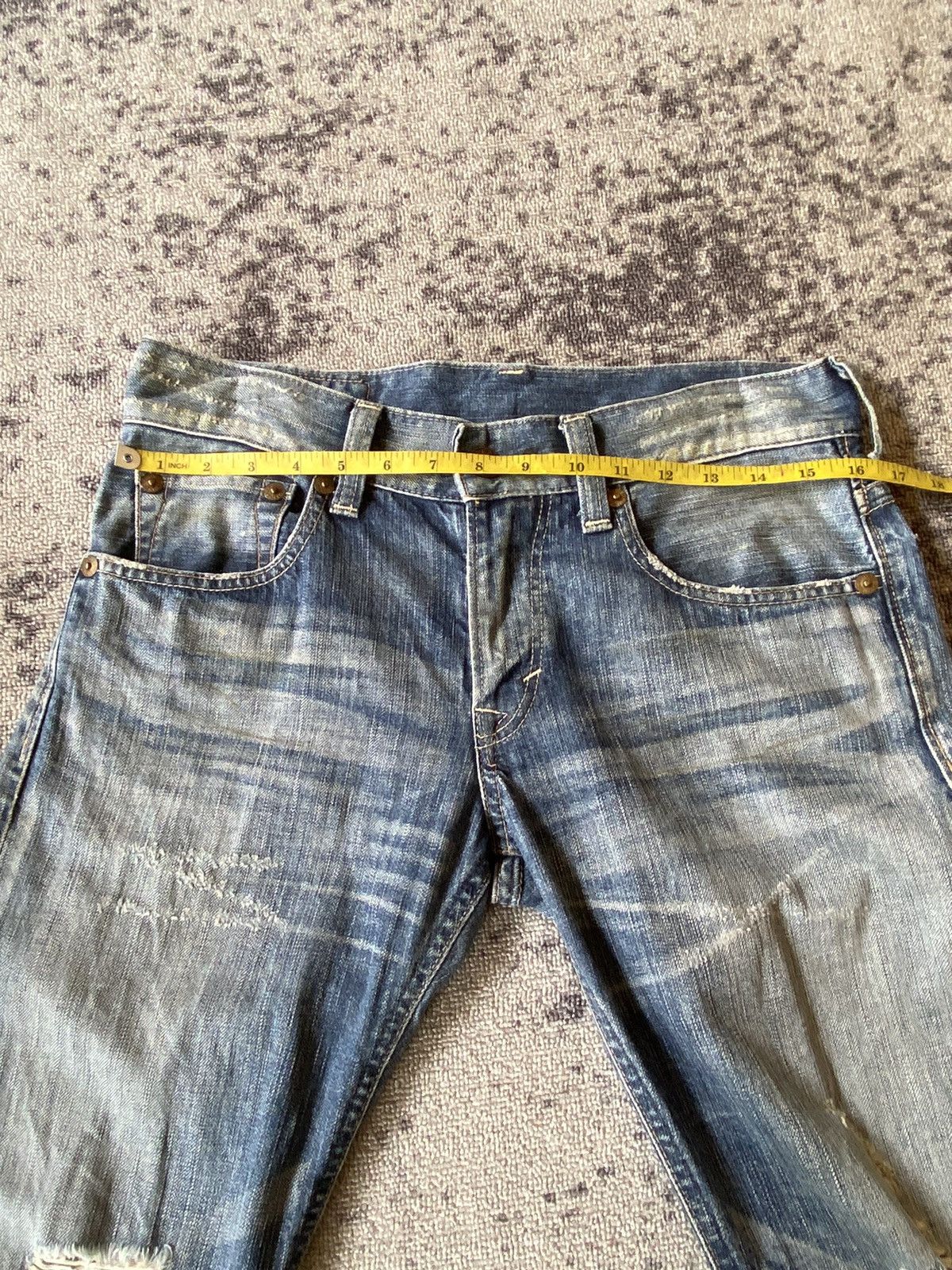 Edwin Y2k Edwin 503 blue trip distressed bootcut jeans Size US 32 / EU 48 - 9 Thumbnail