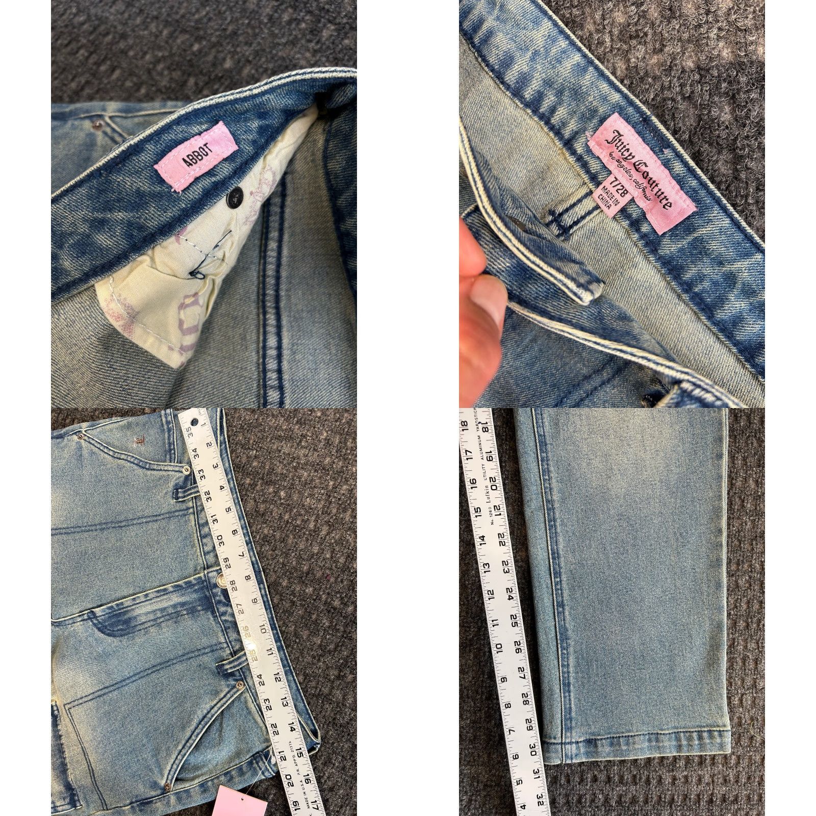 Juicy Couture VINTAGE Juicy Couture Jeans Florence Foil Spellout 7/28 Tint New NWT FAST Size 28" / US 6 / IT 42 - 8 Thumbnail