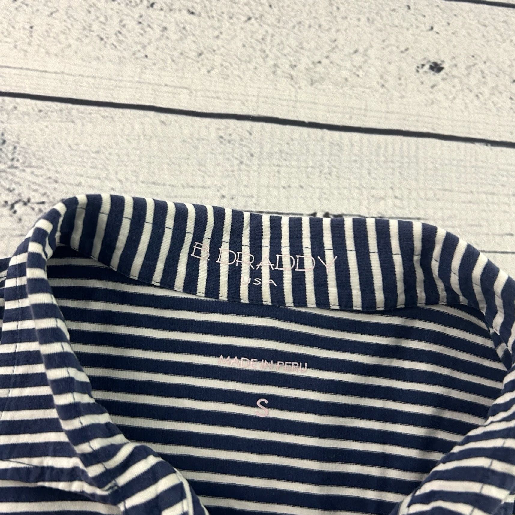 Vintage B. Draddy Shirt Short Sleeve Golf Polo Striped U.S. Mid Amateur Men Small Blue Size US S / EU 44-46 / 1 - 2 Thumbnail