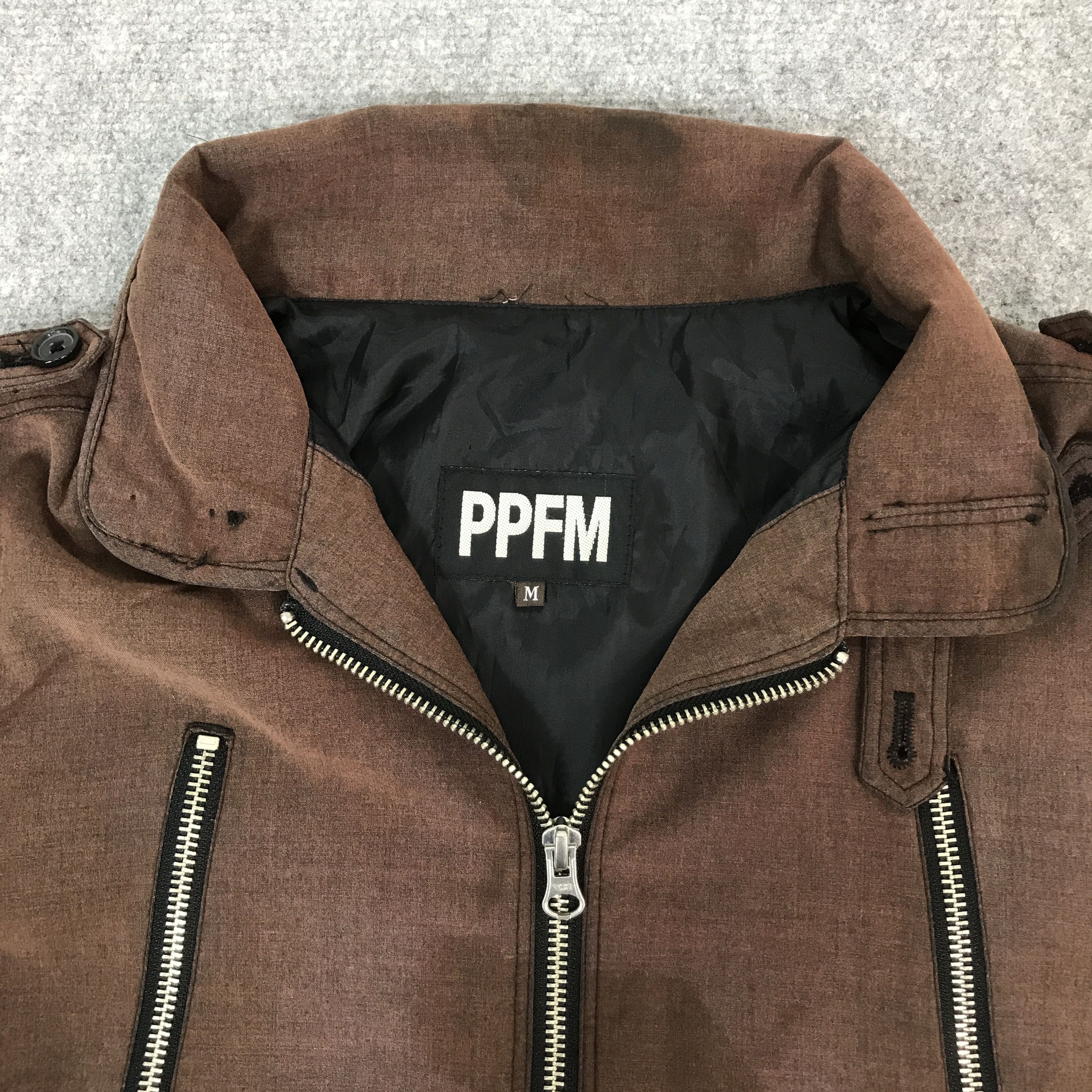 PPFM JAPAN PPFM ACID WASH FADED JACKET Size US M / EU 48-50 / 2 - 8 Thumbnail