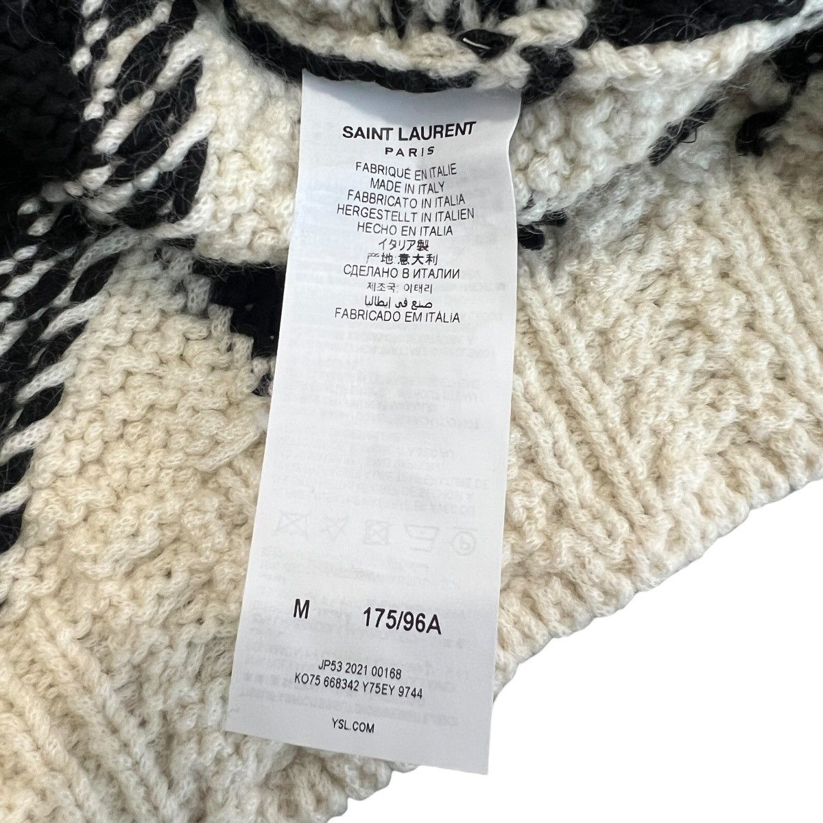 Saint Laurent Paris SAINT LAURENT FW2021 Mohair Knit Striped Sweater M Size US M / EU 48-50 / 2 - 3 Thumbnail