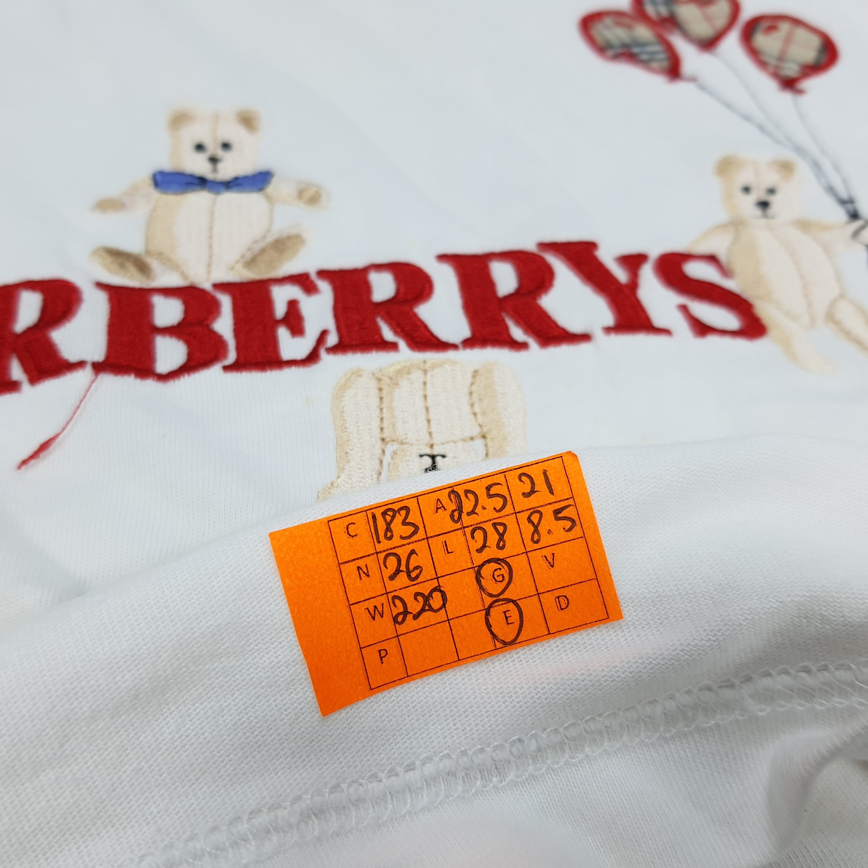 Burberry × Vintage Vintage Burberrys Spell Out Bear Embroidery Tshirt Size US L / EU 52-54 / 3 - 7 Thumbnail