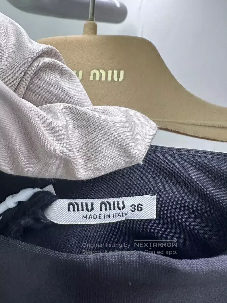 Miu Miu Miu Miu 36 Black split skirt Size 35" - 3 Thumbnail