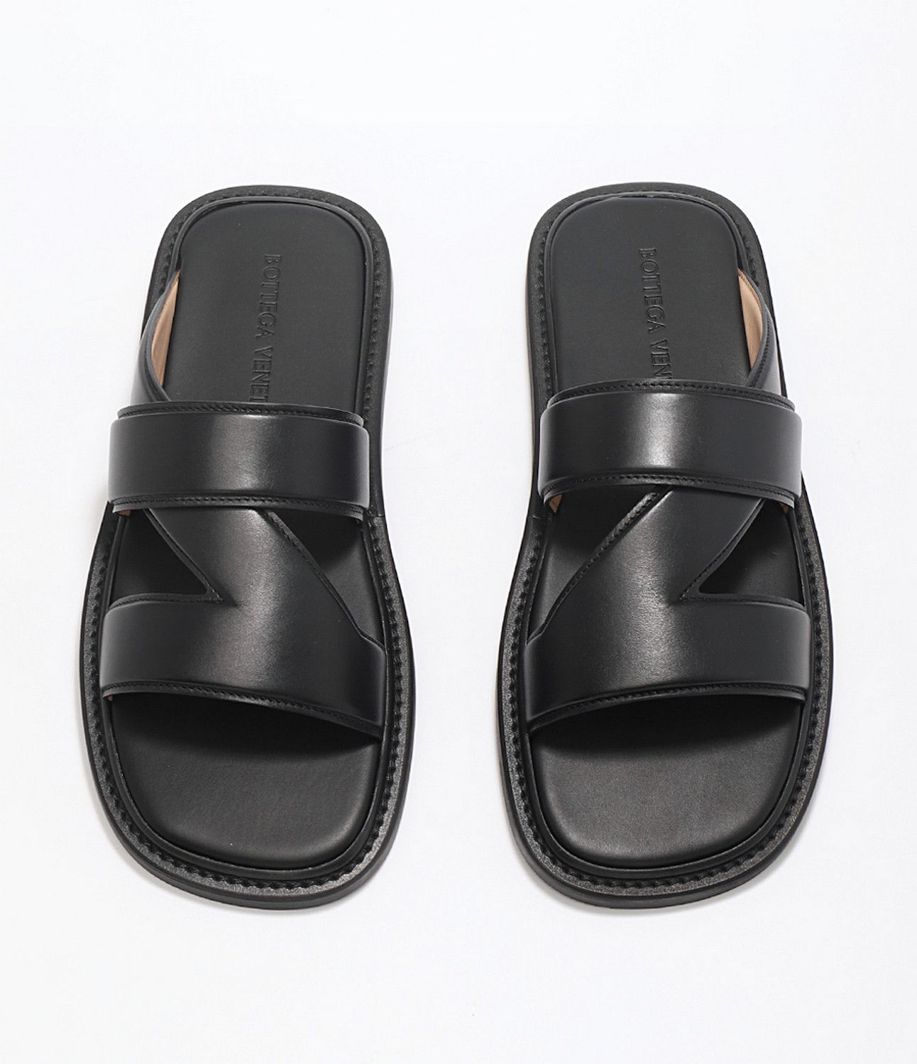 サンダル BOTTEGA VENETA SANDAL LEATHER VIENNA CALF Bottega Veneta 667087 Vienna Calf Leather Sandals, rubber