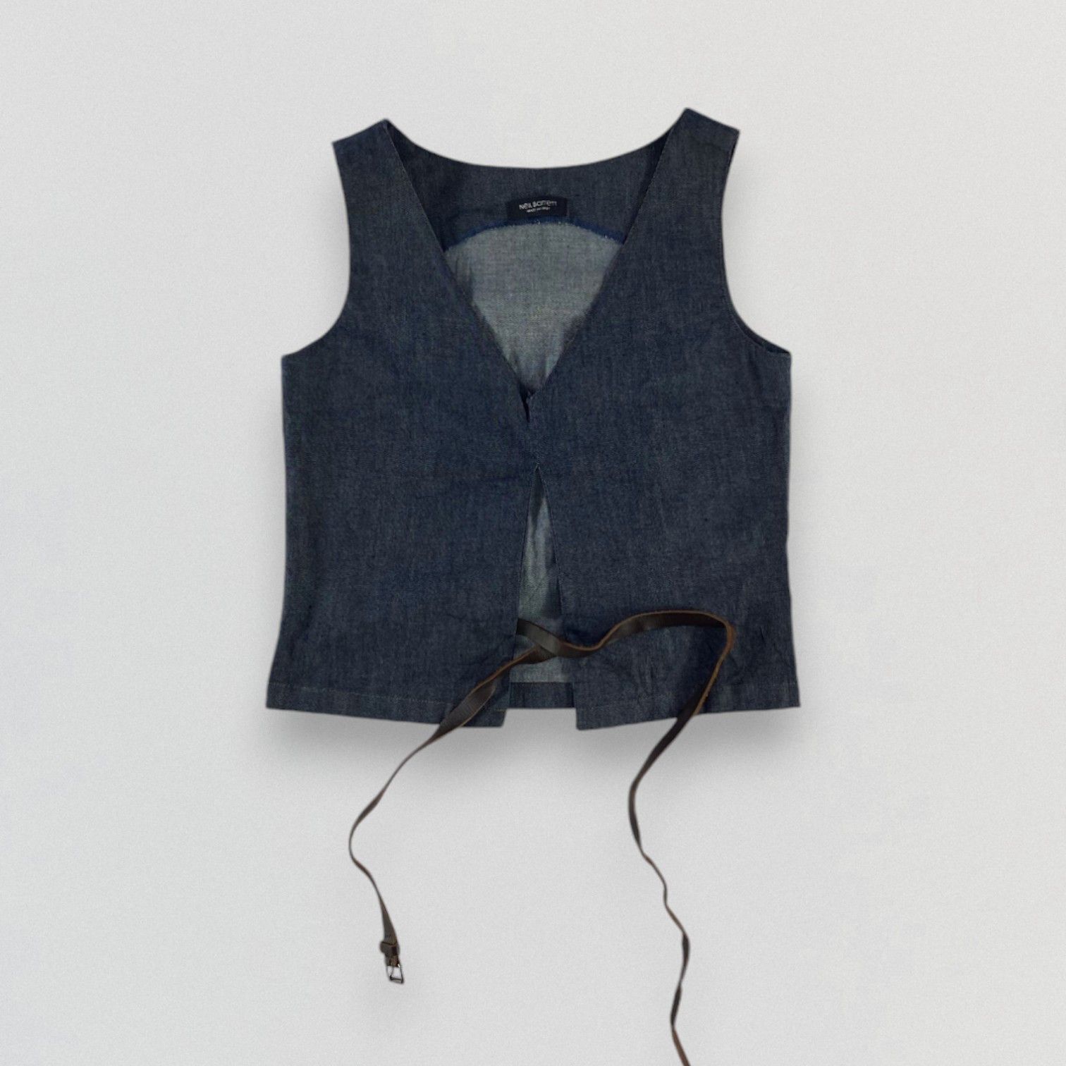 Neil Barrett Neil Barrett Denim Waistcoat Vest Size US XXS / EU 40 - 1 Thumbnail