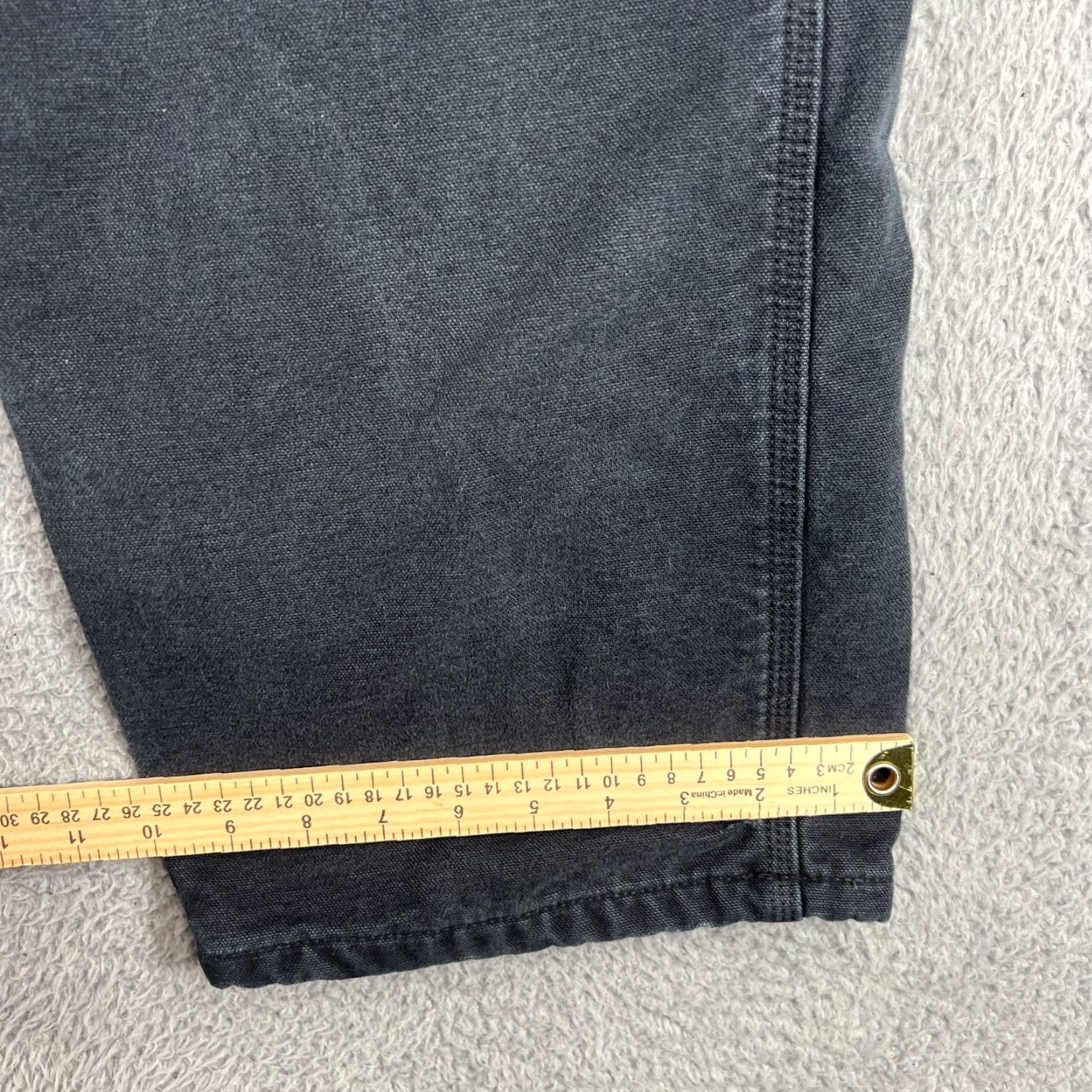 Carhartt Carhartt Pants Mens 39x29 Black Carpenter Canvas 5-Pocket Straight 29 Inseam Original Size 40 Beltless Workwear Vintage No Lined Plaid B111-BLK Size US 39 - 4 Thumbnail