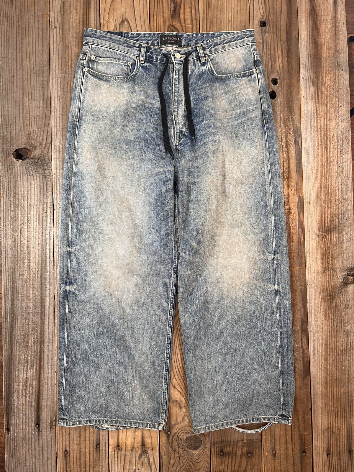 Balenciaga Balenciaga Low Crotch Wide Leg Jeans | Grailed