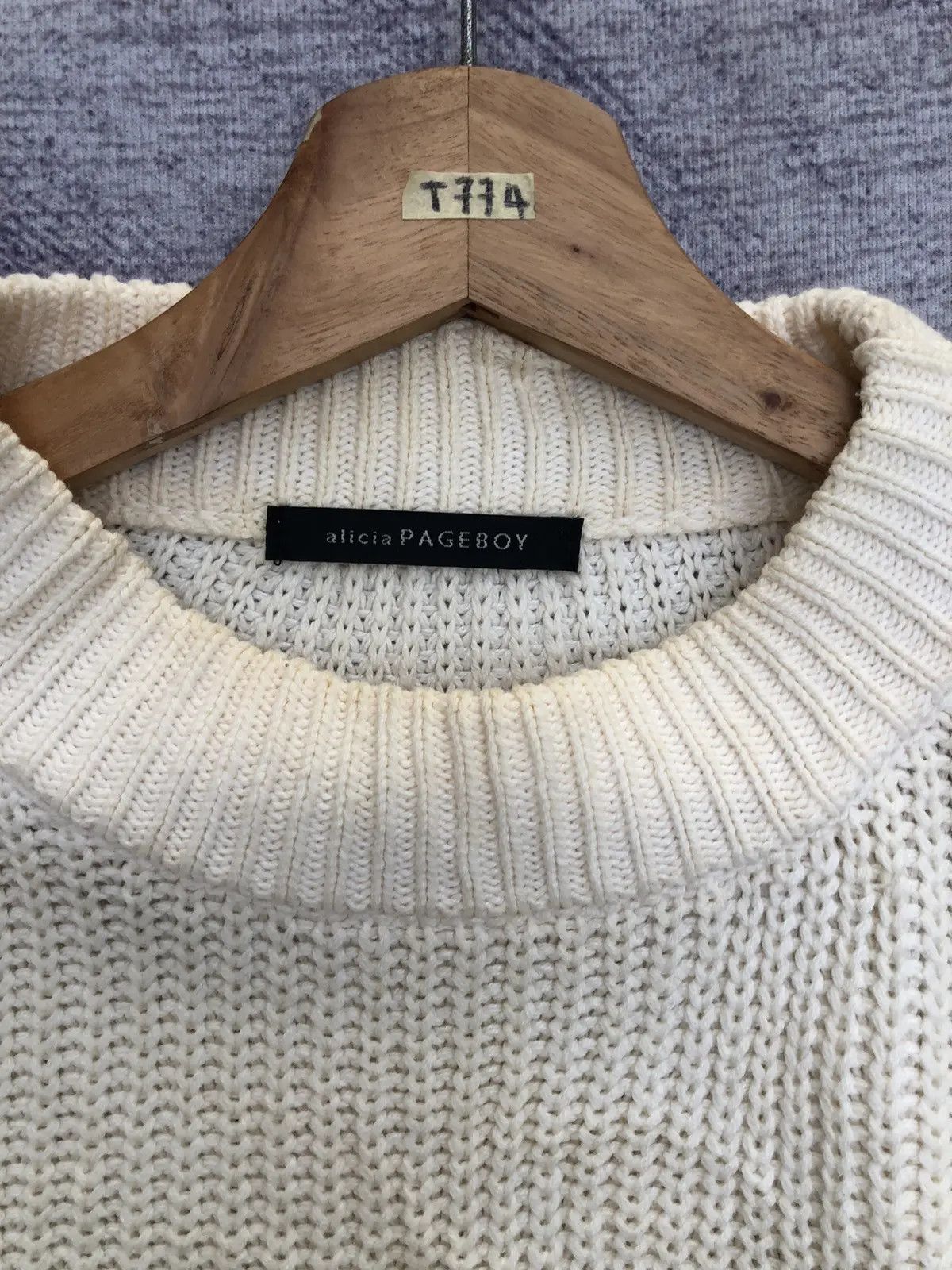 Beauty Beast × Japanese Brand 💥Alicia Pageboy Stripe Pure Knit Memeri/Jumper Knitsweater Size XL / US 12-14 / IT 48-50 - 7 Thumbnail
