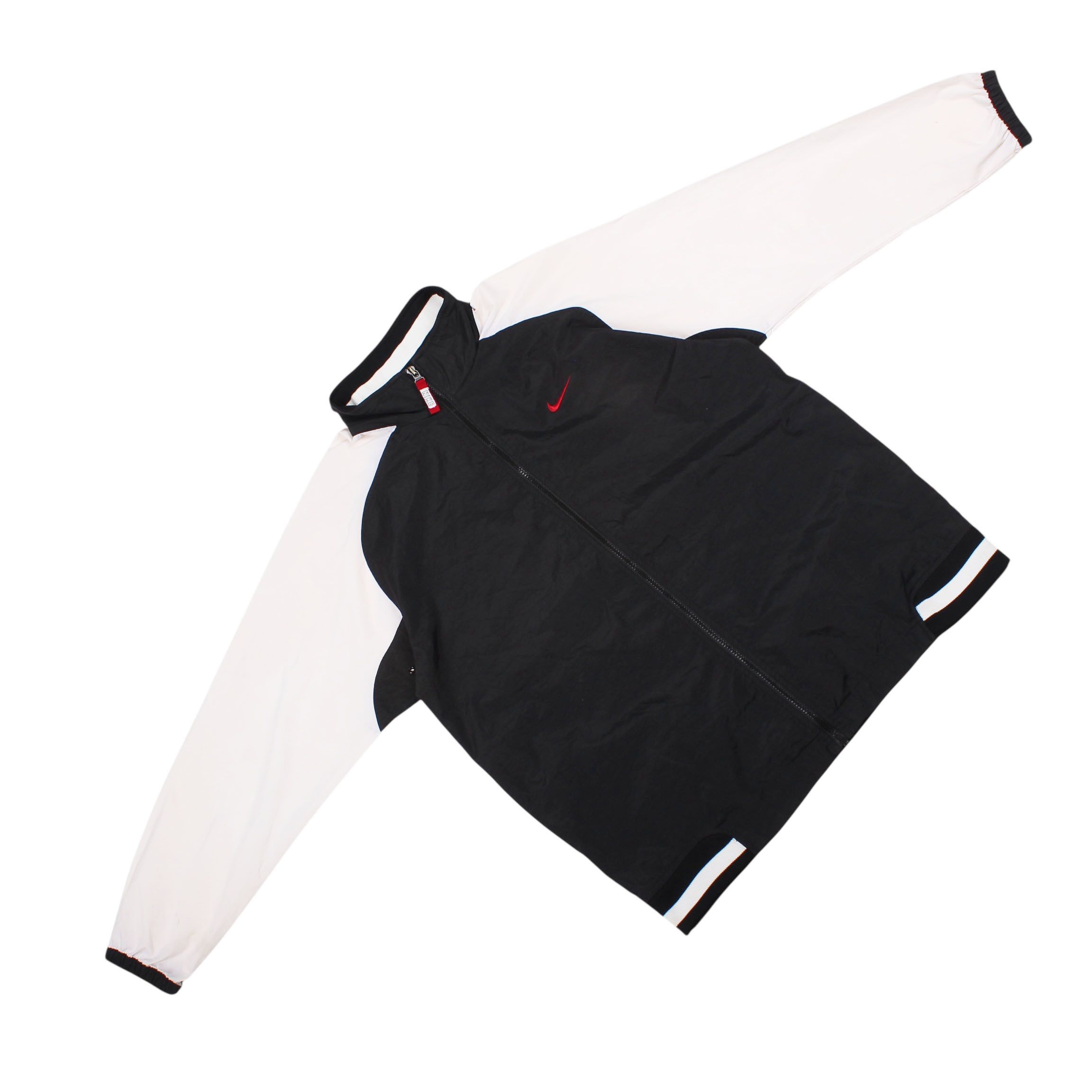 Nike Nike Windbreaker Jacket Red Swoosh Full Zip 90s Style Size US XL / EU 56 / 4 - 4 Thumbnail