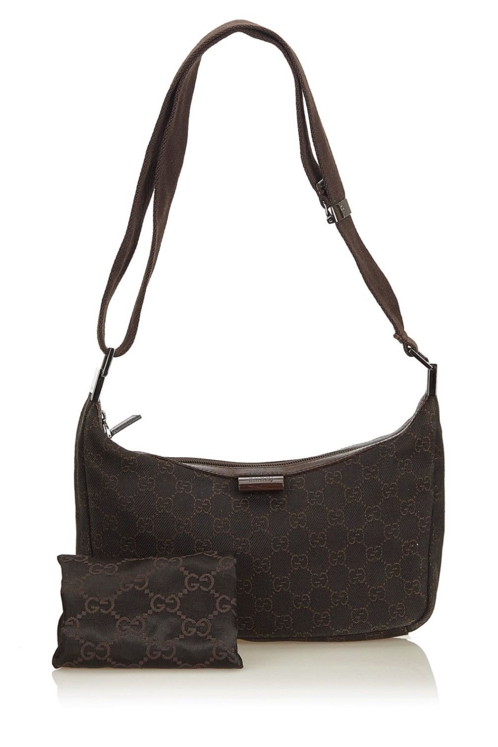 Gucci Authentic Guccissima Jacquard Shoulder Bag Black Size ONE SIZE - 1 Thumbnail