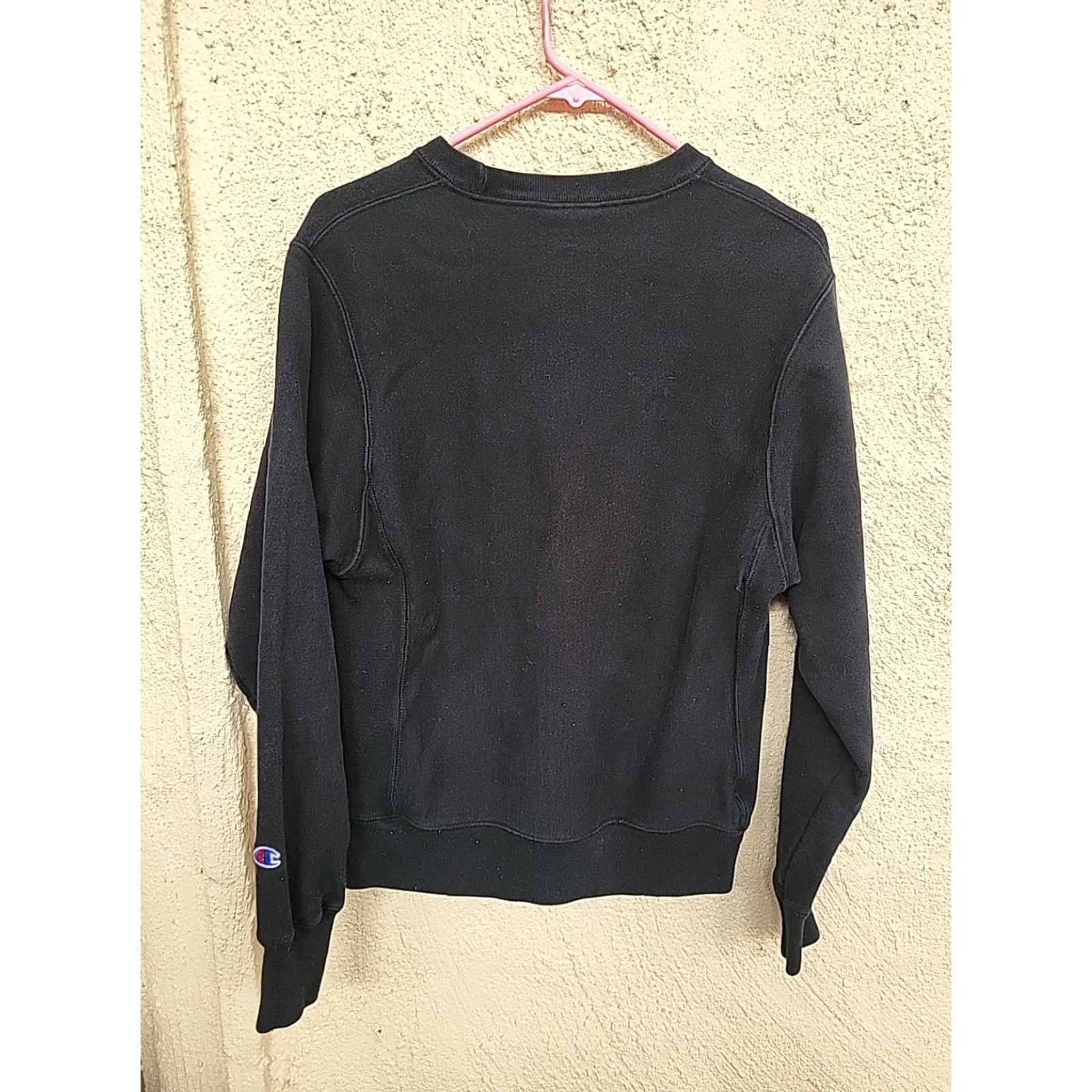 Champion VINTAGE Champion Sweatshirt Men Regular Small Black Crew Neck Pullover Reverse Weave 90s College Gym & Training Size US S / EU 44-46 / 1 - 4 Thumbnail
