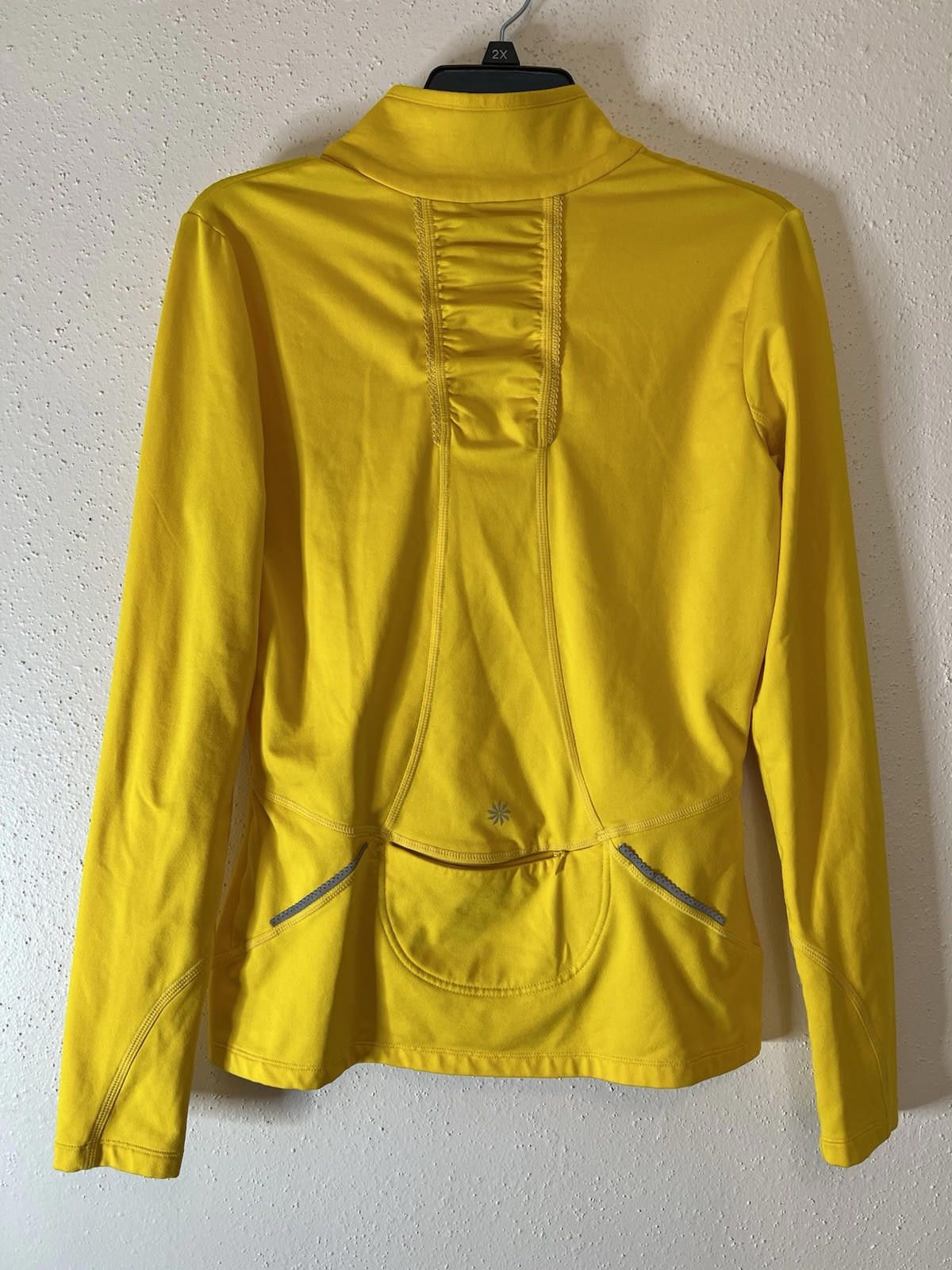 Designer Athleta Tech Half Zip Yellow, Medium Run Workout jacket Size M / US 6-8 / IT 42-44 - 3 Thumbnail