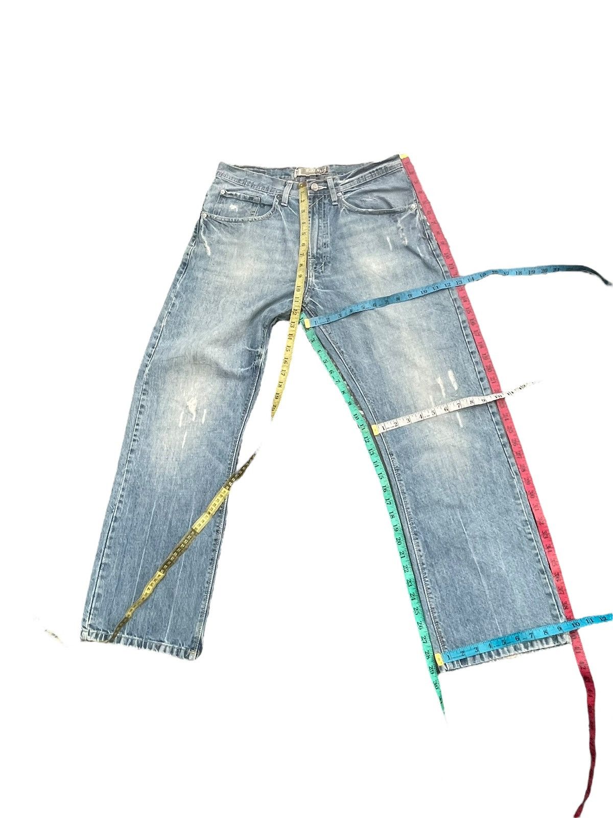 Lee Vintage Lee Dungarees Distresed Denim Size US 33 - 11 Thumbnail