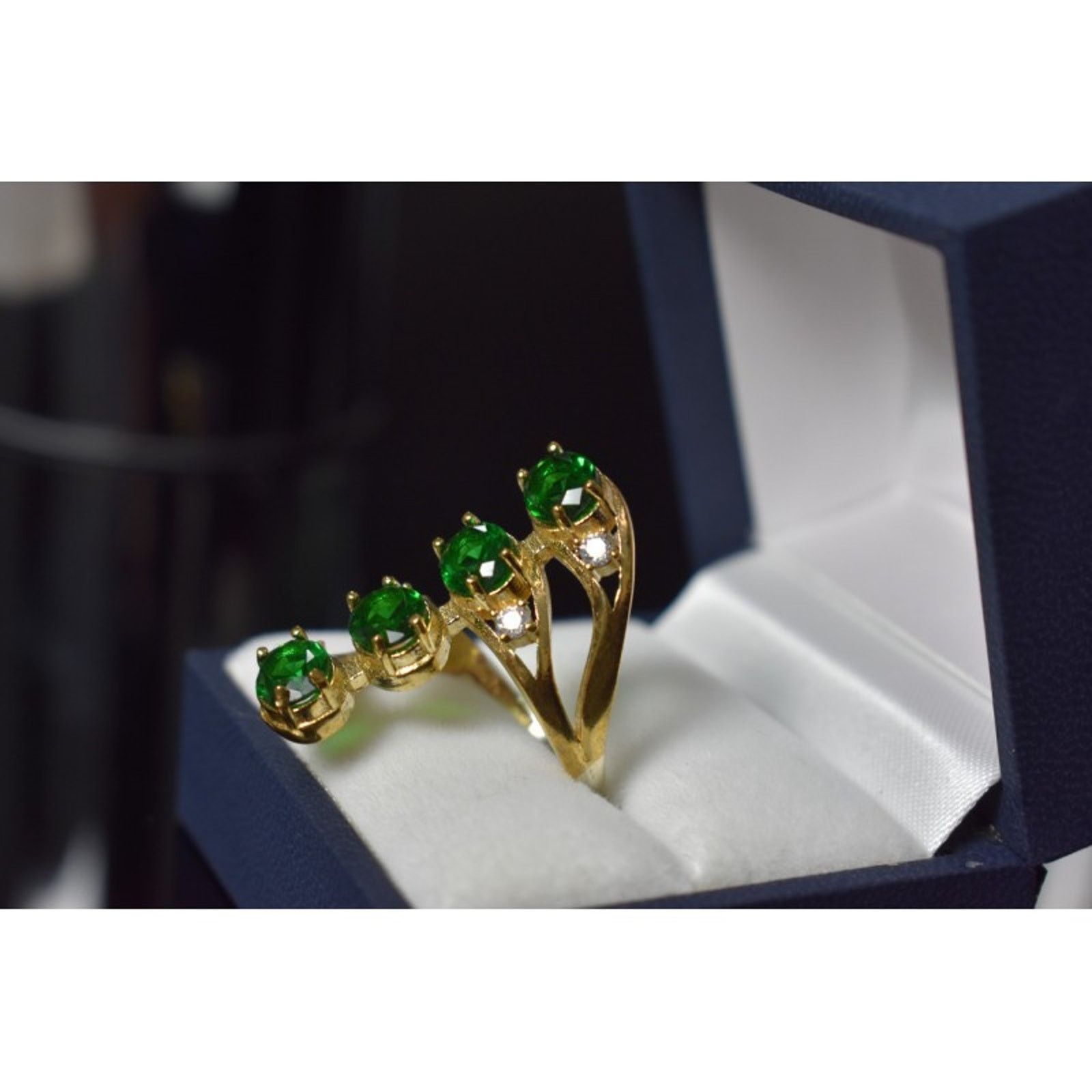 Jewelry 925 STERLING SILVER GOLD PLATED ALPANITE & CZ RING SIZE 7 Size ONE SIZE - 8 Thumbnail