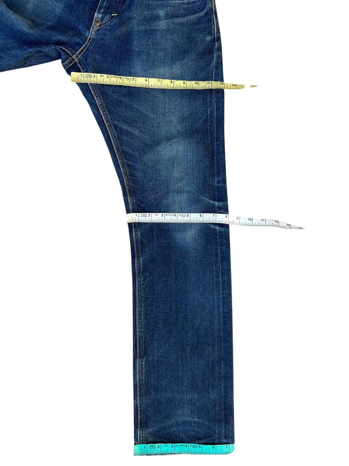 Lee Lee 101 Pure Indigo Dye Mud Denim Blue Line Selvedge Jeans Size US 29 - 5 Thumbnail