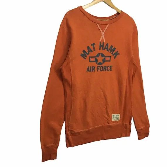 Vintage MAT HAMK Air Force Crewneck Sweatshirt Spell Out Streetwear Size US M / EU 48-50 / 2 - 3 Thumbnail