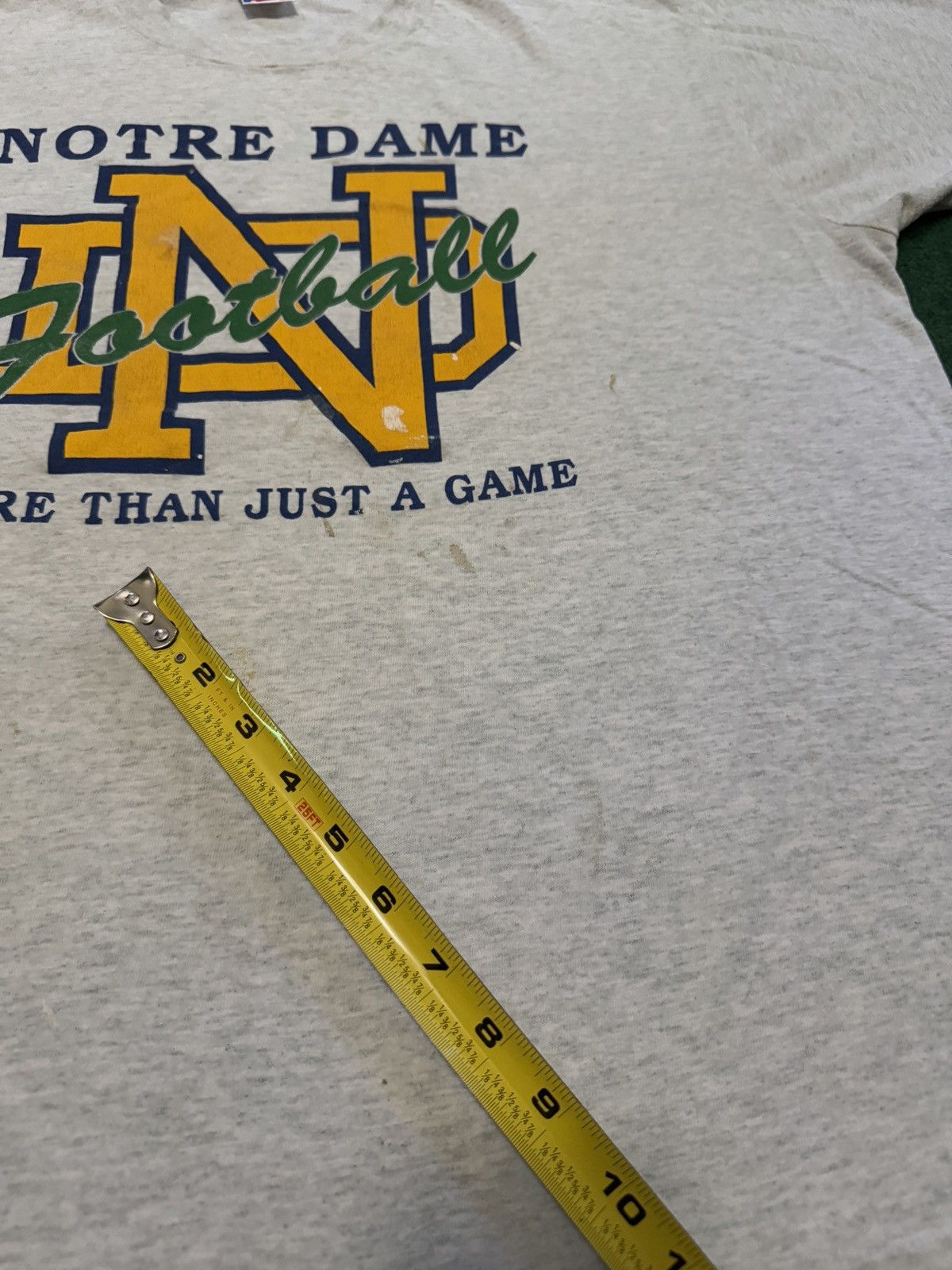 Fruit Of The Loom Vtg 90s Notre Dame Football Irish More Than A Game T Shirt Size US XL / EU 56 / 4 - 8 Thumbnail