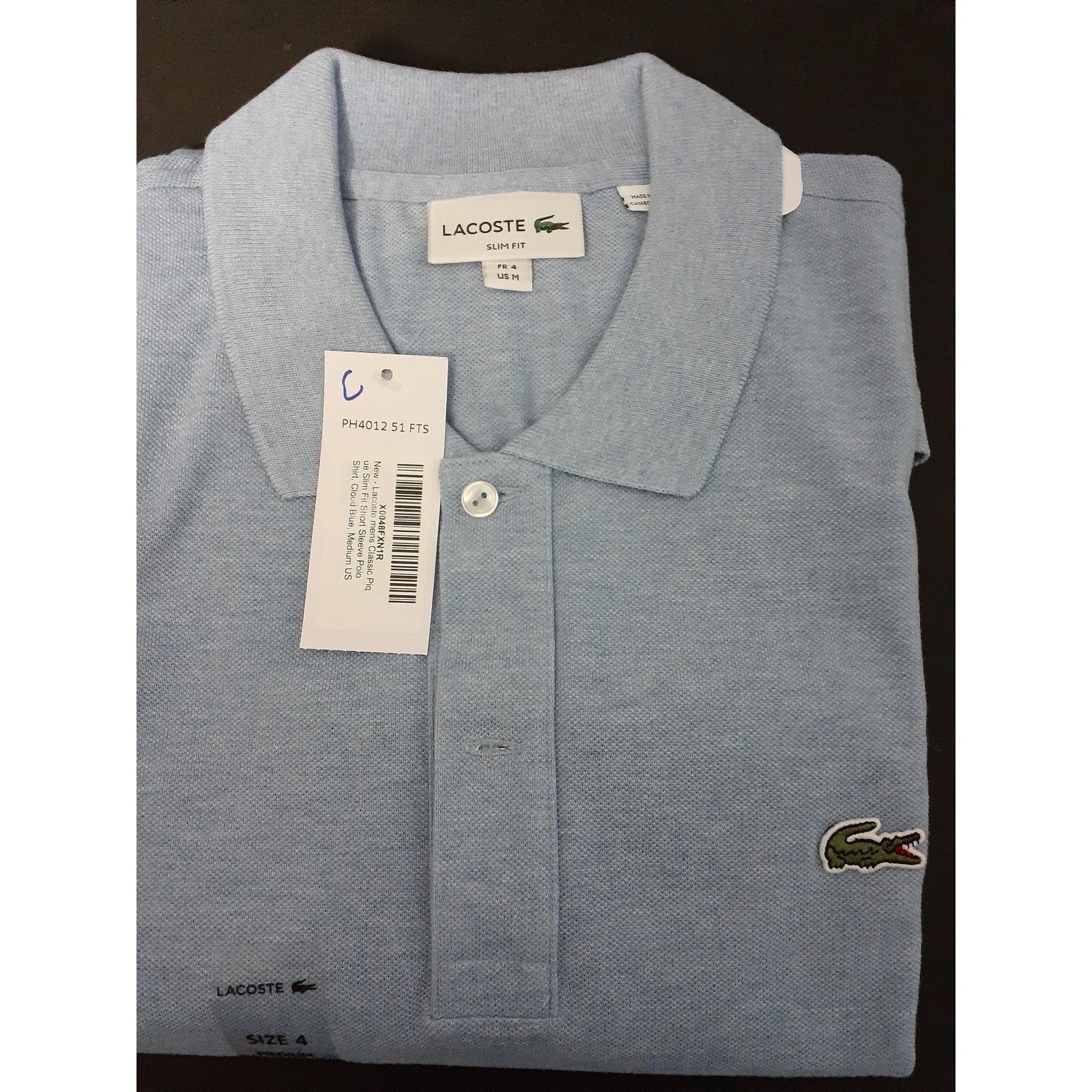 Lacoste Lacoste Men's Short Sleeve Classic Pique Polo Cloud Blue M Size US M / EU 48-50 / 2 - 2 Thumbnail