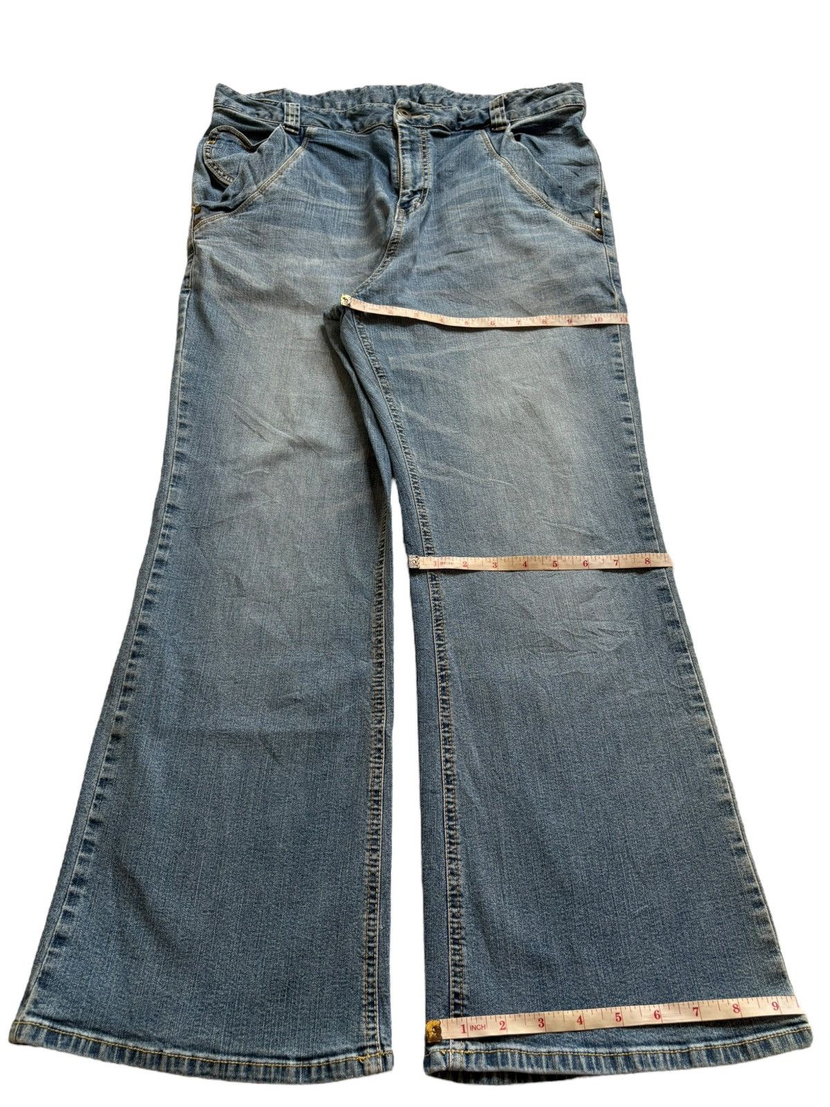 Japanese Brand SALES🔥Vintage Japanese Brand Mud Wash Bootcut Flare Jeans Size US 33 - 15 Thumbnail