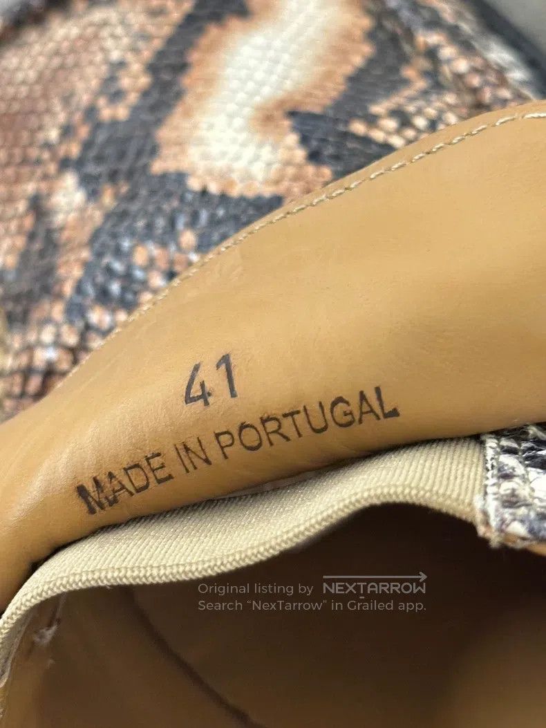 Martine Rose Martine Rose Snake-patterned cowhide square head one pedal Size US 8 / EU 41 - 6 Thumbnail