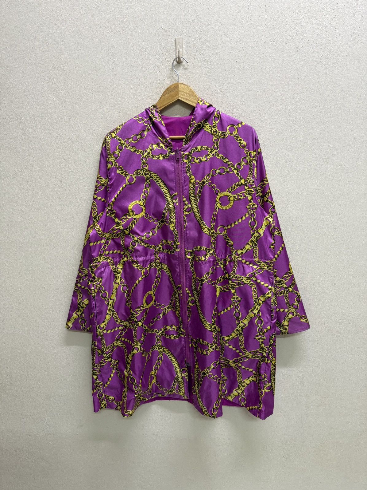 Fiorucci Vintage Fiorucci GoldChain Raincoat Parka Windbreaker Jacket Size XL / US 12-14 / IT 48-50 - 21 Thumbnail