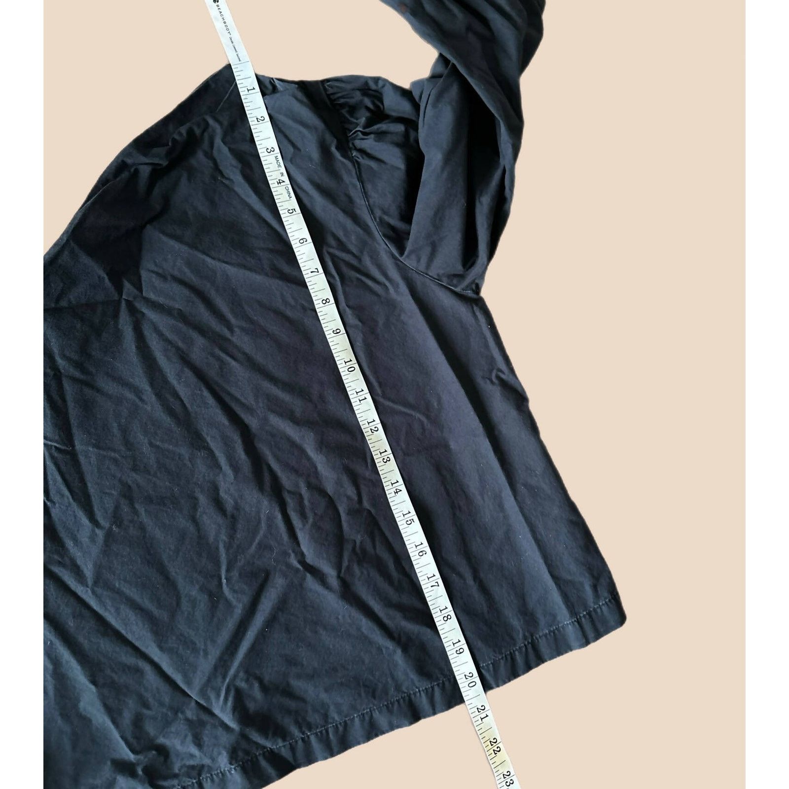 Frame FRAME Black One Shoulder Long Sleeve Cotton Blouson Top Sz M Size M / US 6-8 / IT 42-44 - 10 Thumbnail