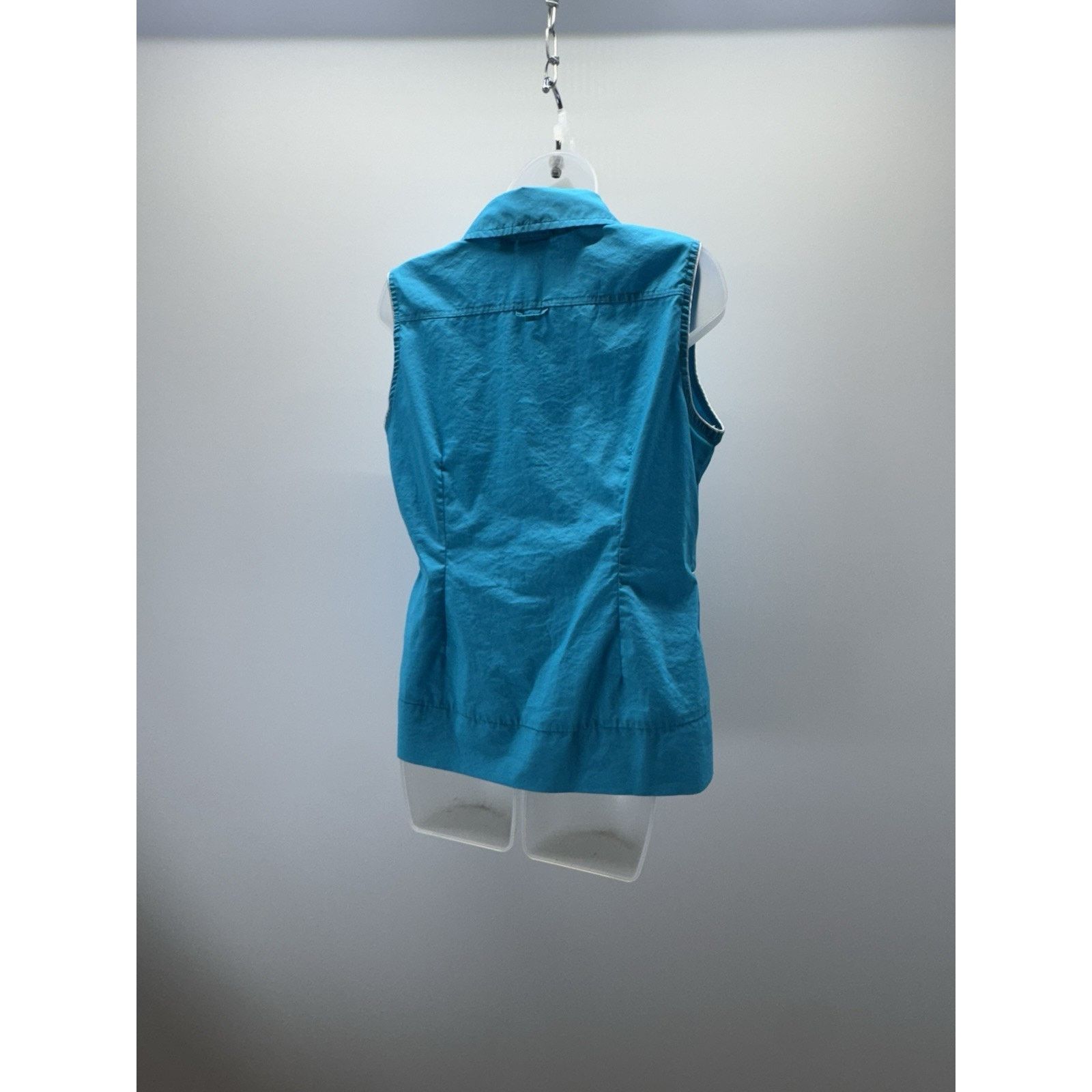 Other Cato Women's Blue Cotton Blend Tank Top White Satin Trim M Size M / US 6-8 / IT 42-44 - 2 Thumbnail