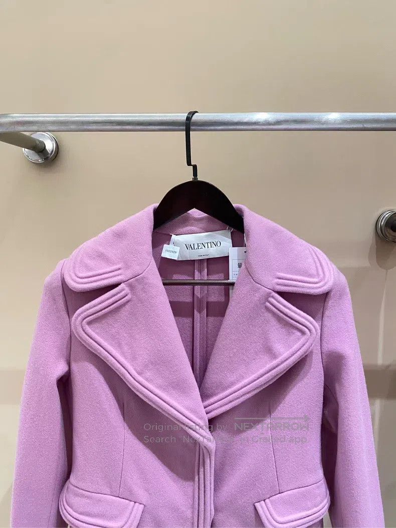 Valentino Valentino Pink-purple long coat Size S / US 4 / IT 40 - 3 Thumbnail