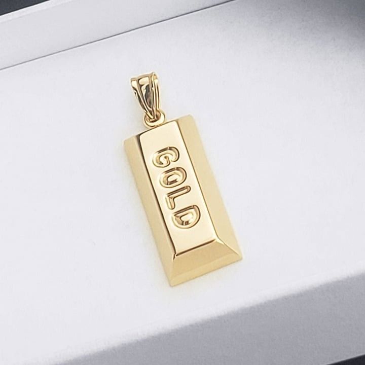 Other Bullion Bar Goldbug Charm Brick Pendant in 14k Yellow Gold Size ONE SIZE - 1 Thumbnail