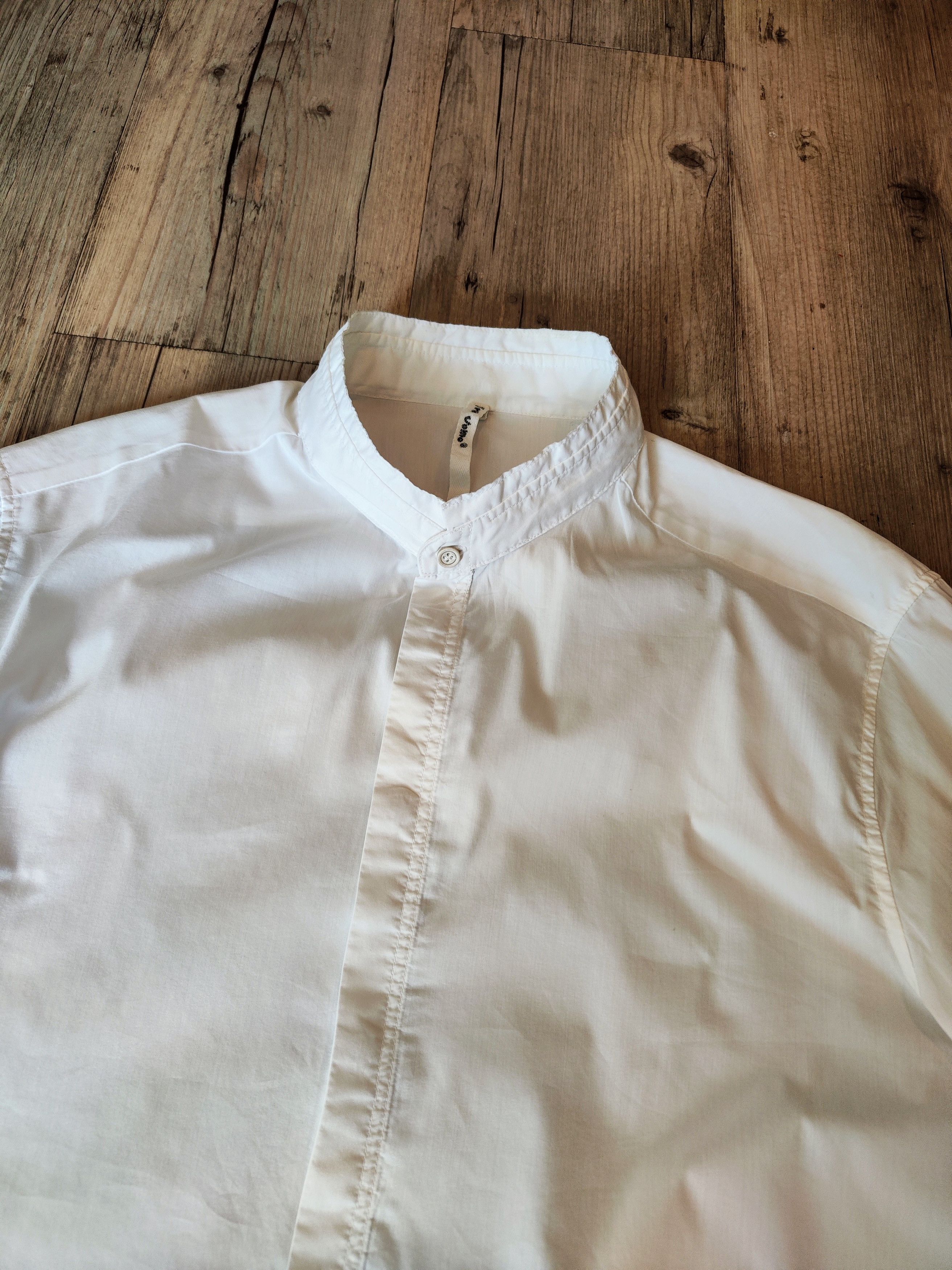Transit Uomo Stand-up collar shirt.Like Yohji Yamamoto or Elena Dawson Size US XL / EU 56 / 4 - 2 Thumbnail