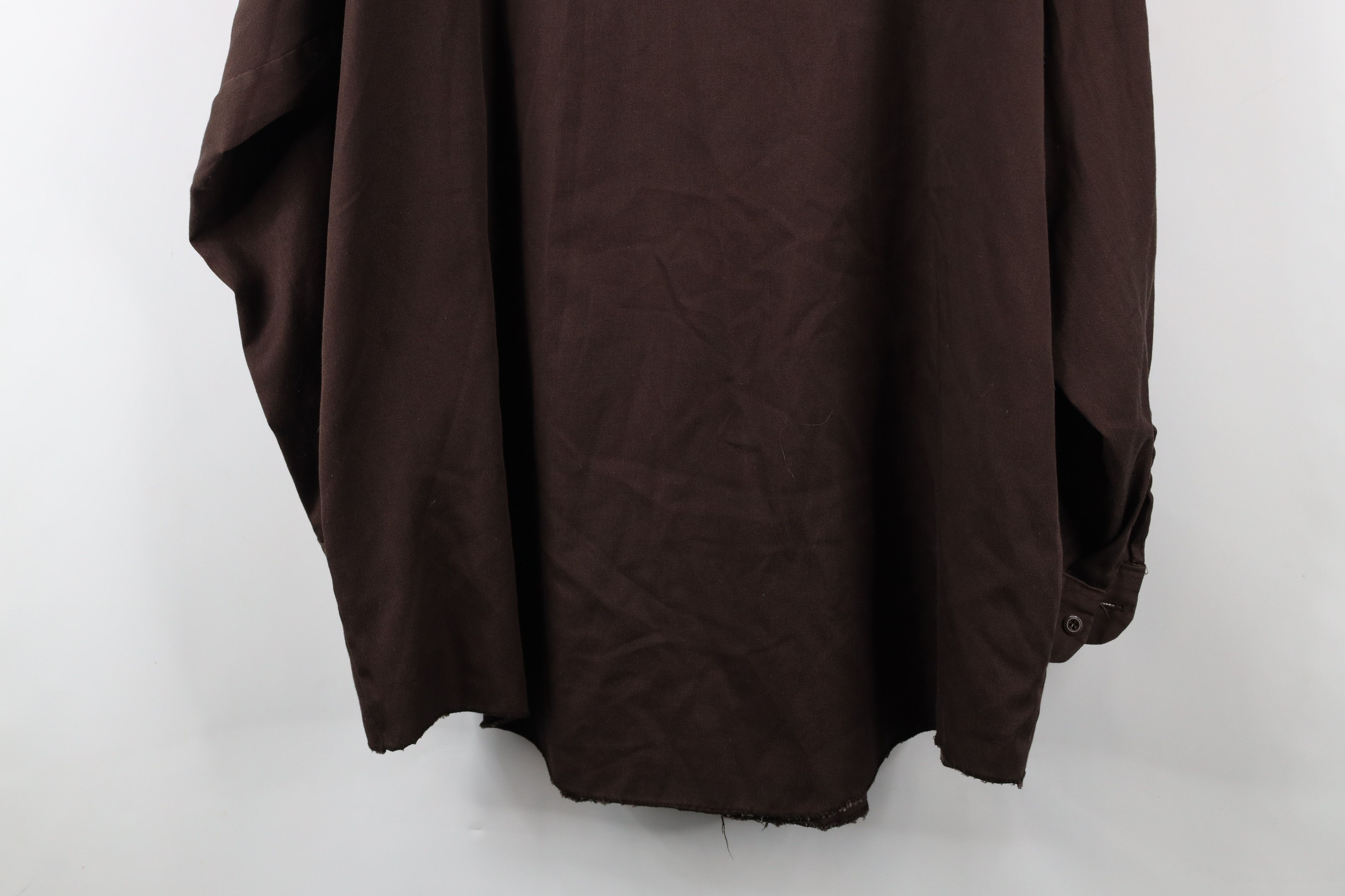 Dickies × Vintage Vintage 90s Dickies Workwear Mechanic Button Shirt Brown USA Size US L / EU 52-54 / 3 - 13 Thumbnail