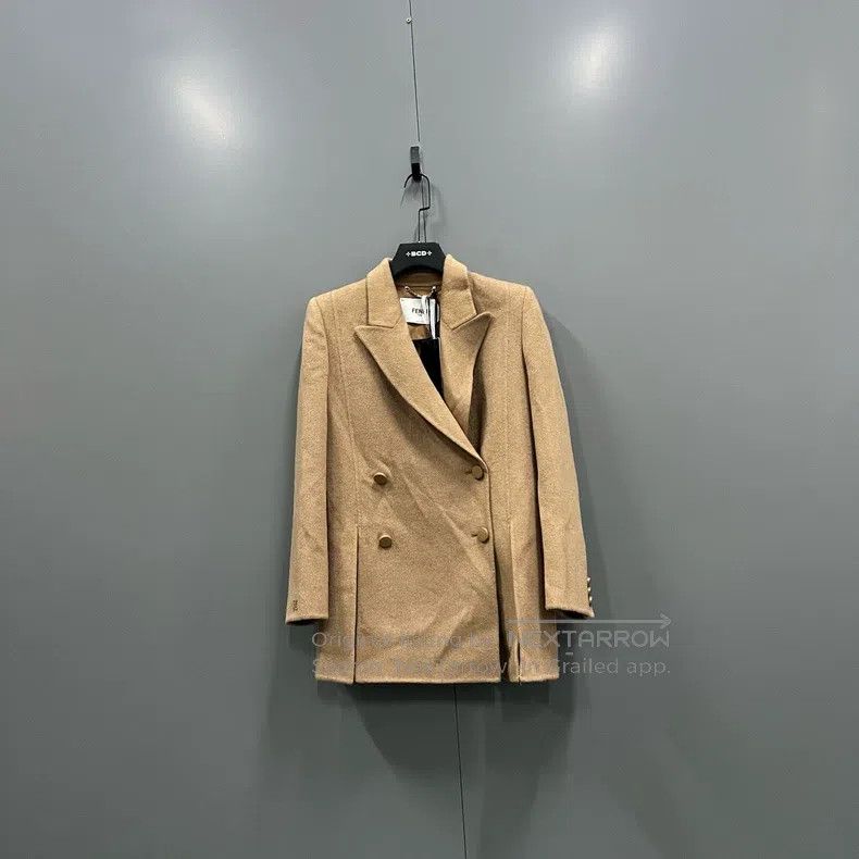 Fendi Fendi Khaki Double-Breasted Coat Size XS / US 0-2 / IT 36-38 - 1 Thumbnail