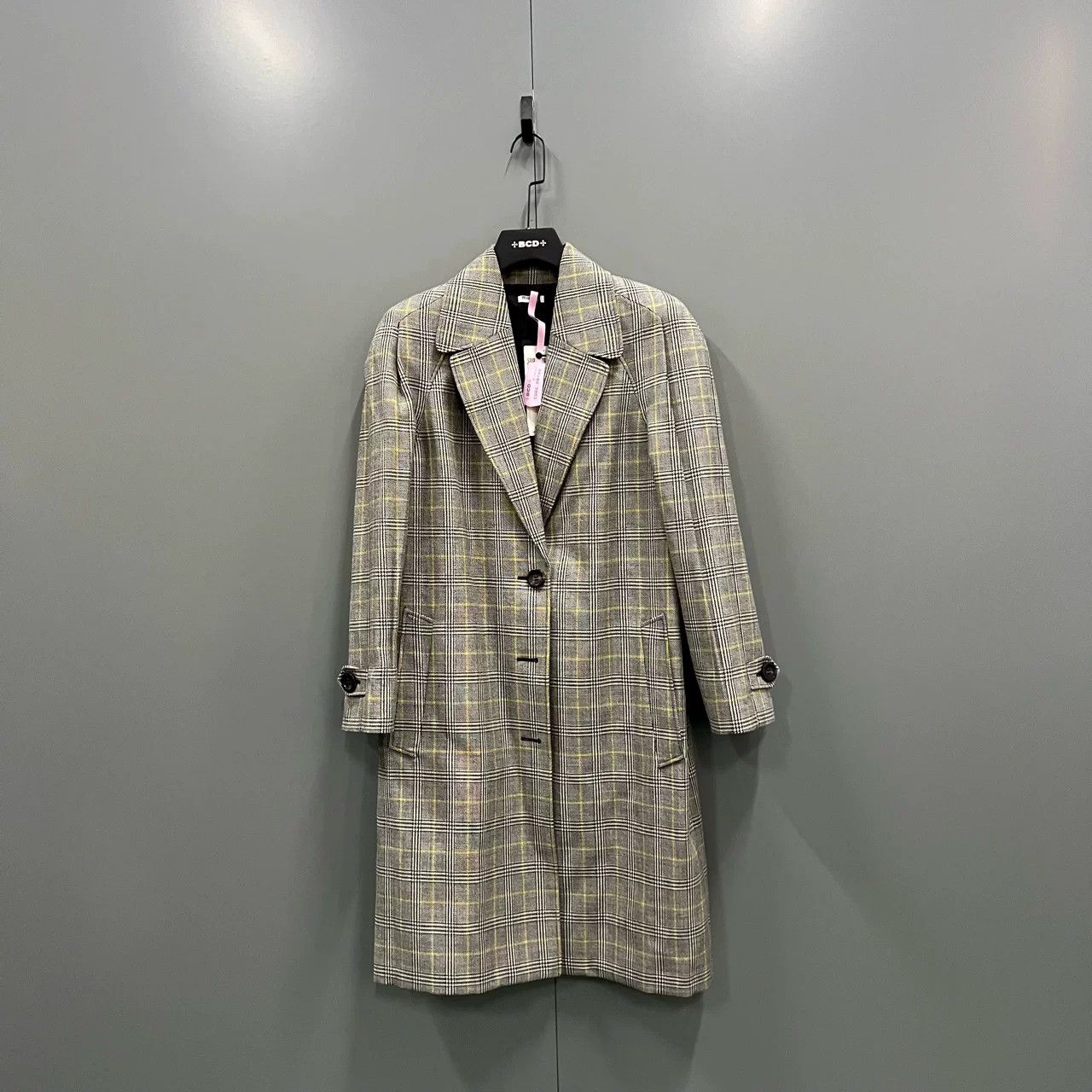 Miu Miu Miu Miu Logo Plaid Long Coat Size S / US 4 / IT 40 - 1 Thumbnail