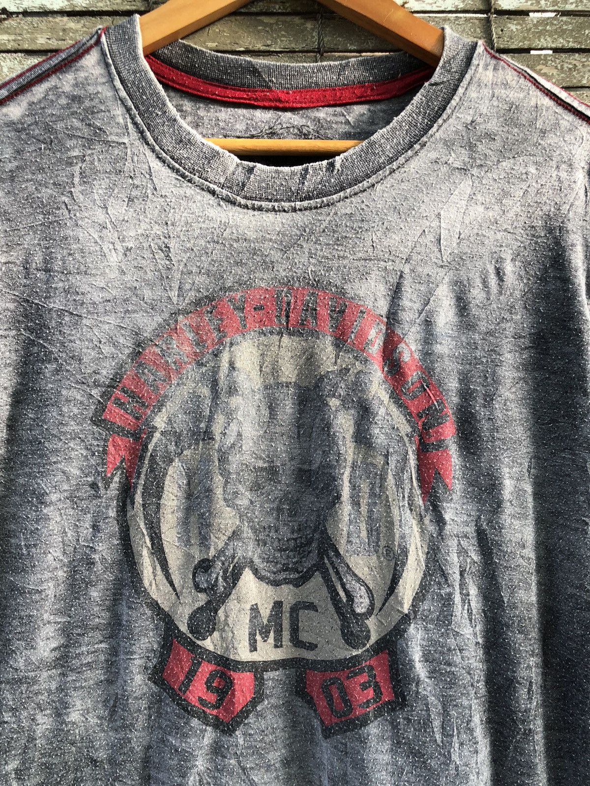 Harley Davidson × Vintage Vintage Harley Davidson Skull Mc 1903 Tshirt Size US XL / EU 56 / 4 - 4 Thumbnail