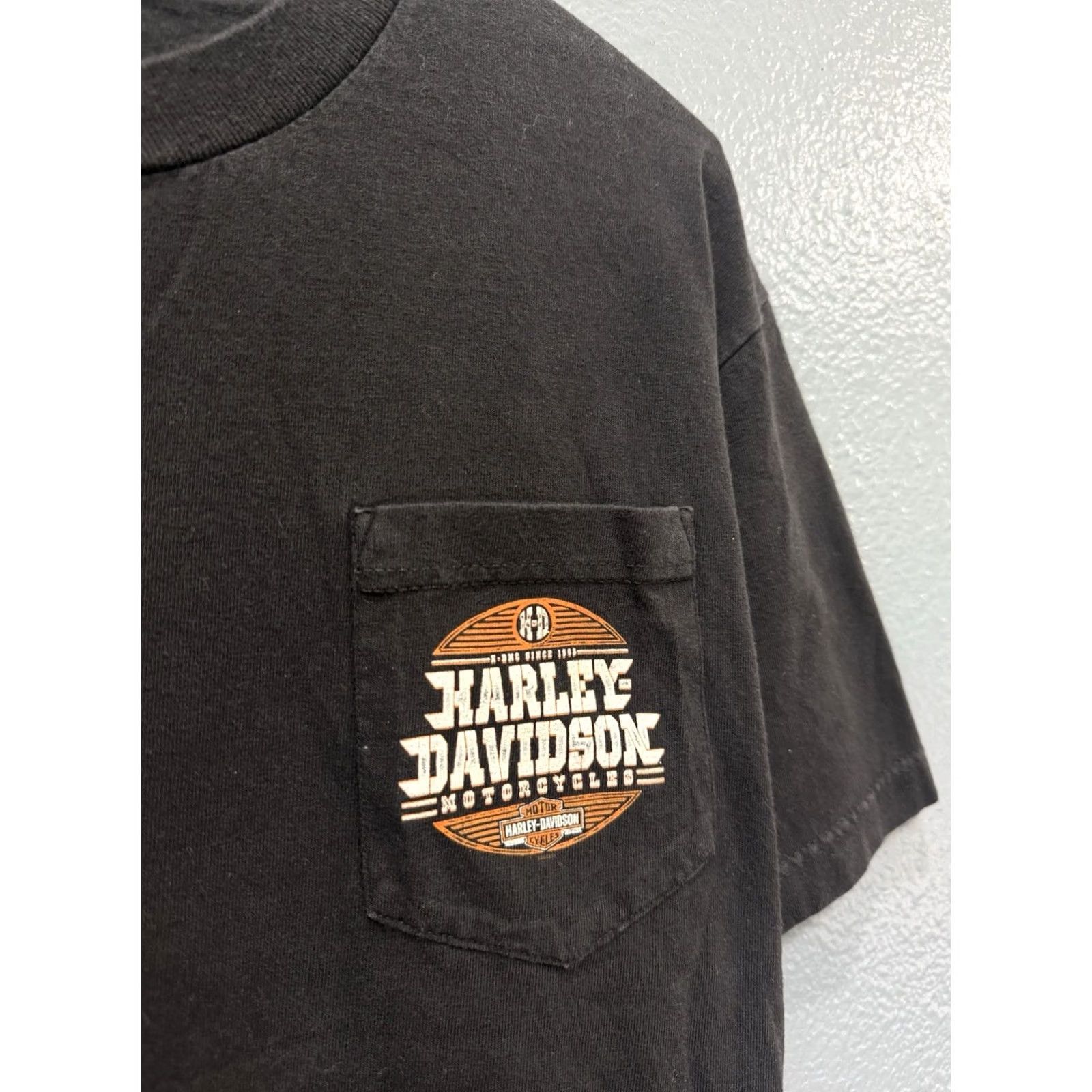 Harley Davidson VINTAGE Harley-Davidson Motorcycles Biker Pocket Tee Shirt Large L Black Men Shirt Mens Pocket Tee Size US L / EU 52-54 / 3 - 5 Thumbnail