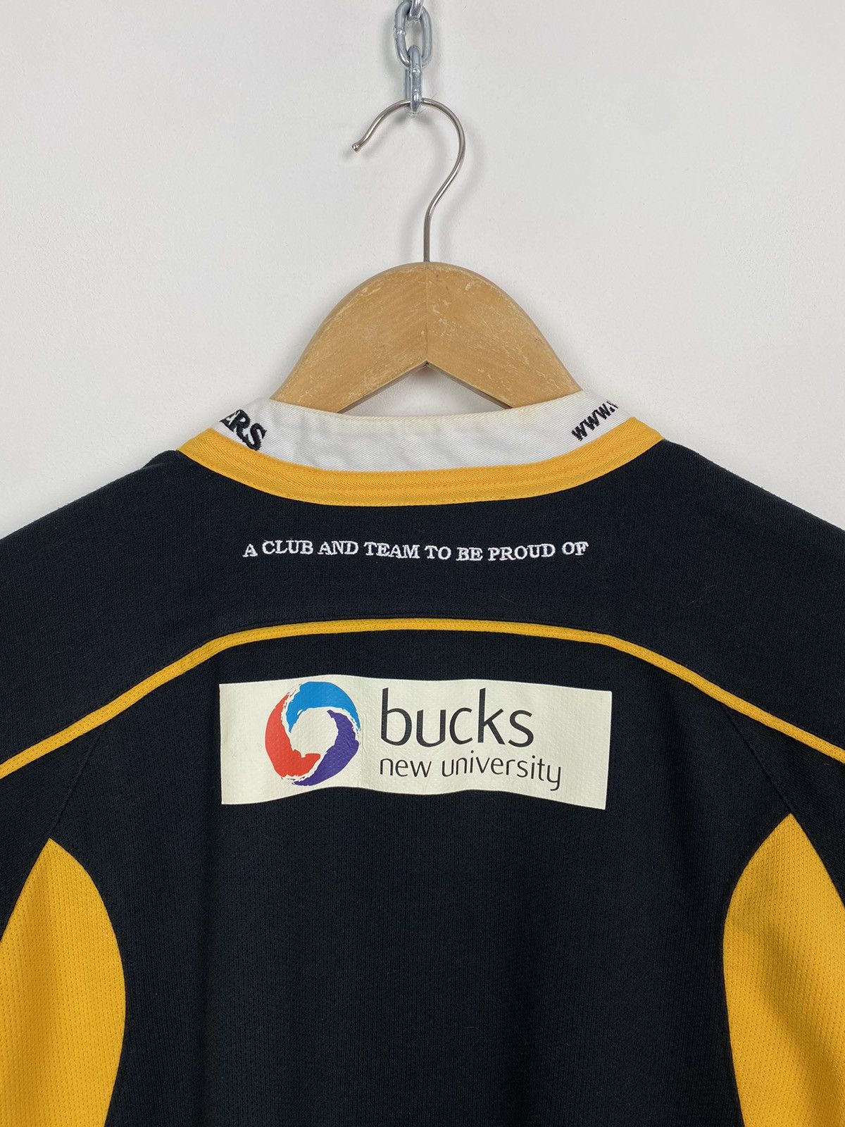 Canterbury of New Zealand × Vintage Vintage London Wasps Rugby Shirt Magners Size L-XL Black Top Size US XL / EU 56 / 4 - 9 Thumbnail