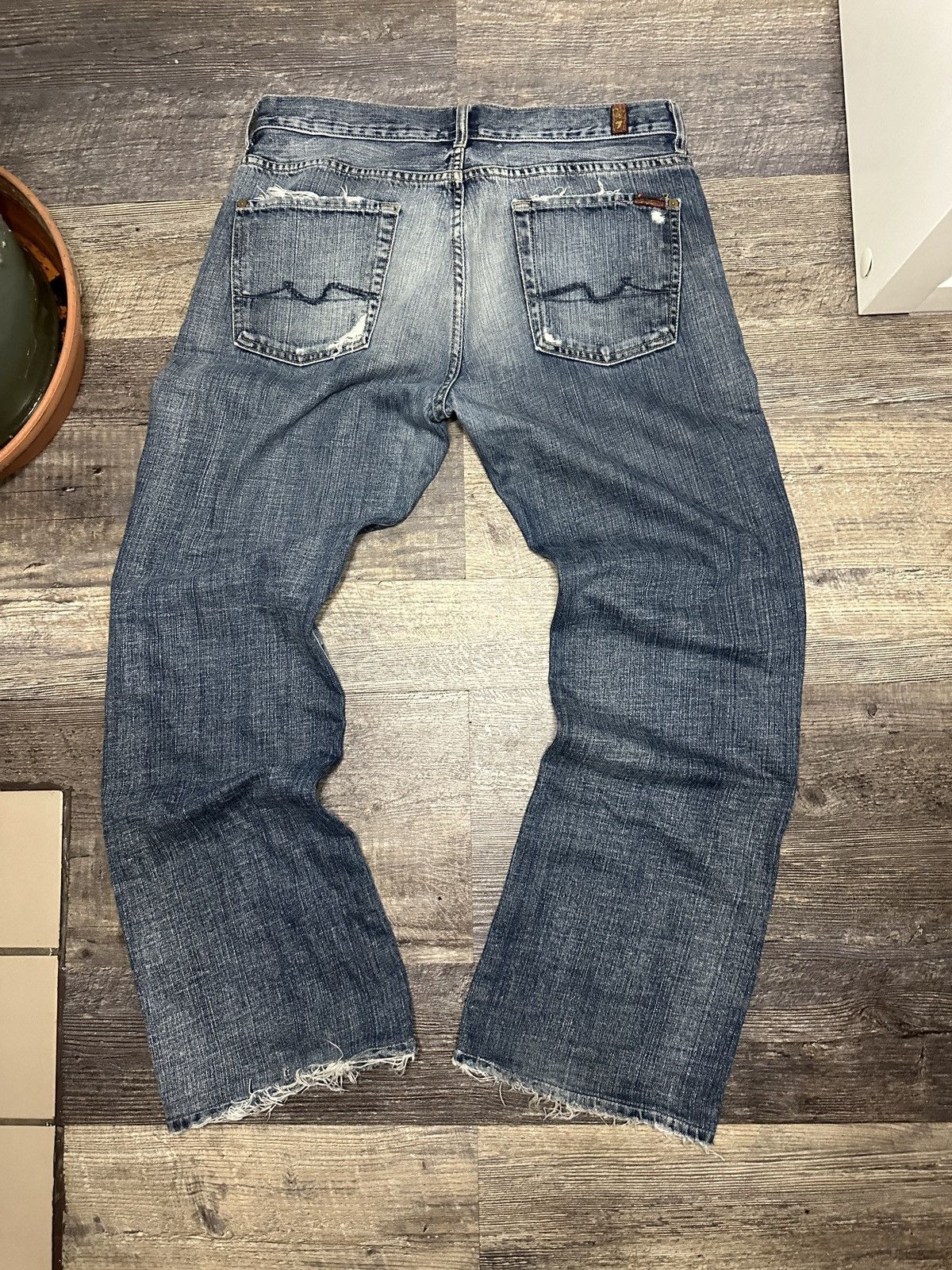 Other Vintage y2k Distressed Jeans - Raw Hem & Ripped Accents Size US 32 / EU 48 - 9 Thumbnail
