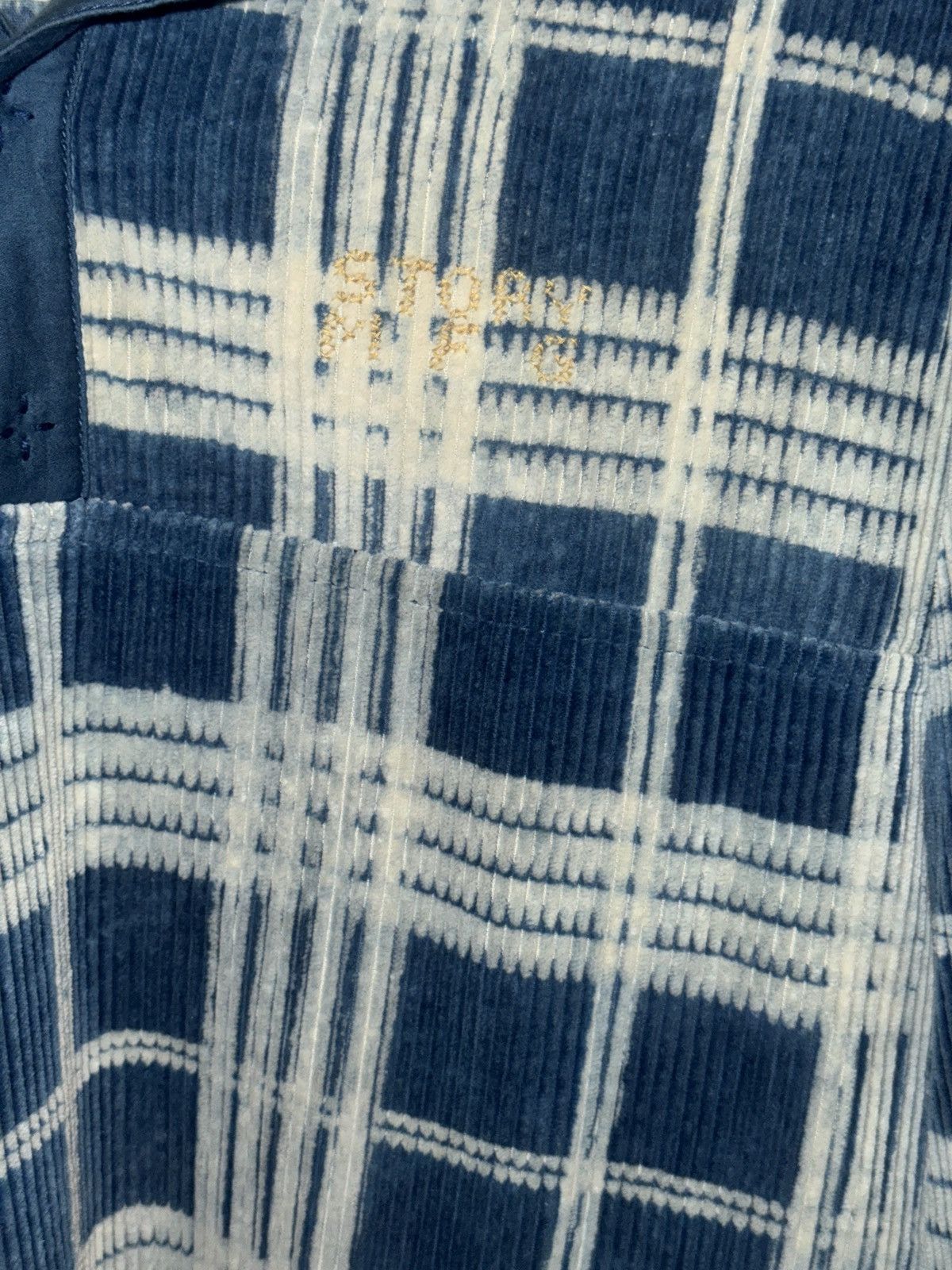 Story Mfg. Polite Pullover in Indigo Check Corduroy Size US S / EU 44-46 / 1 - 2 Thumbnail