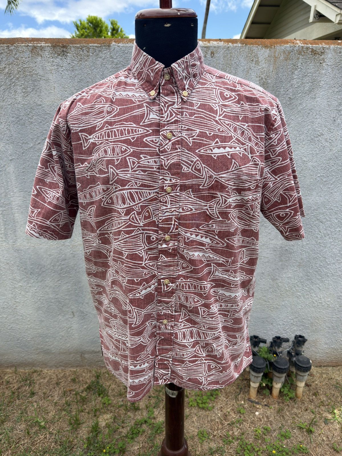 Reyn Spooner PreOwned Reyn Spooner Classic Hawaiian Print Red Men's M Size US M / EU 48-50 / 2 - 1 Thumbnail
