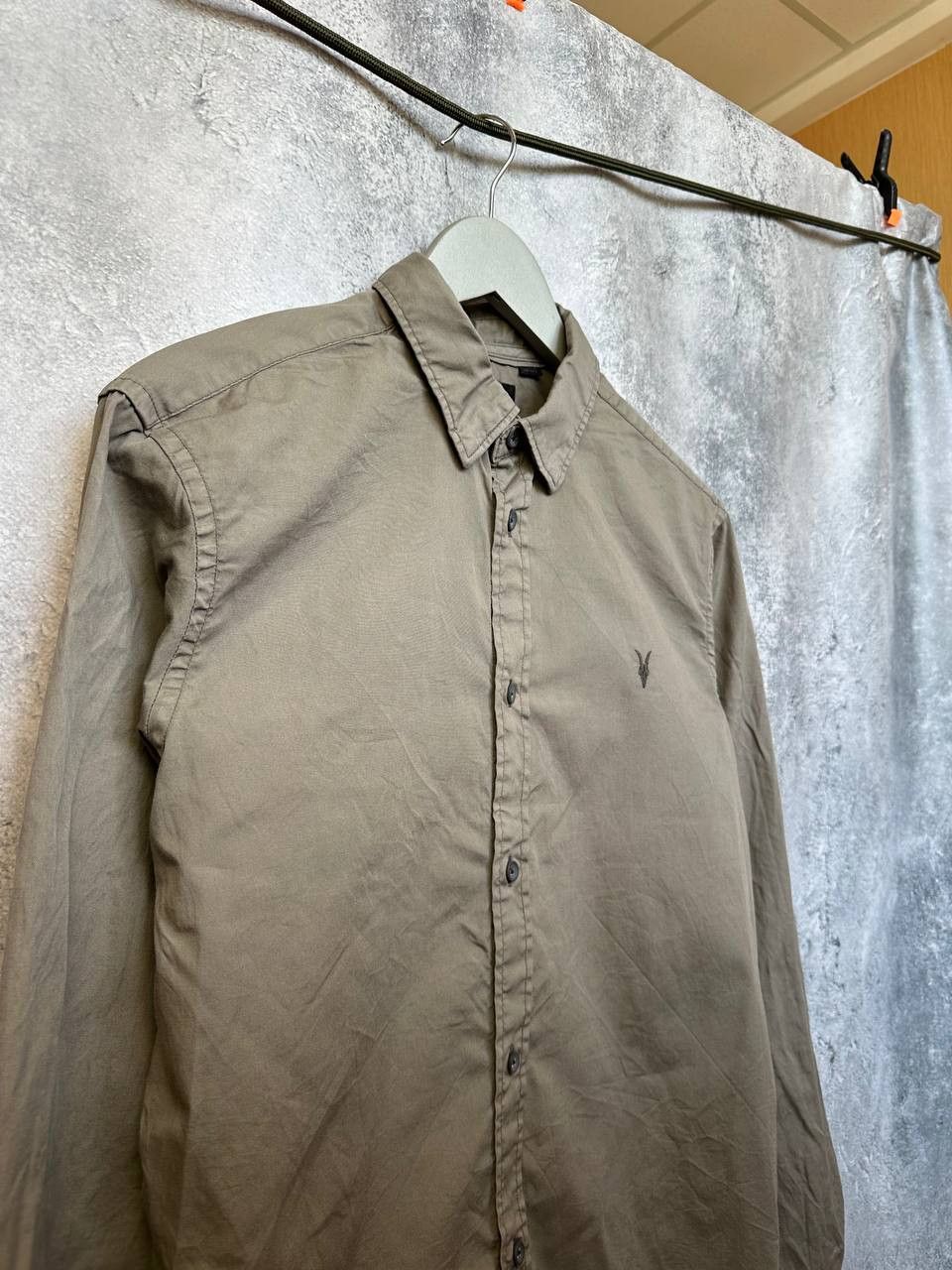 Allsaints ALLSAINTS Redondo Shirt Long Sleeve Gray Button Up Size US S / EU 44-46 / 1 - 4 Thumbnail