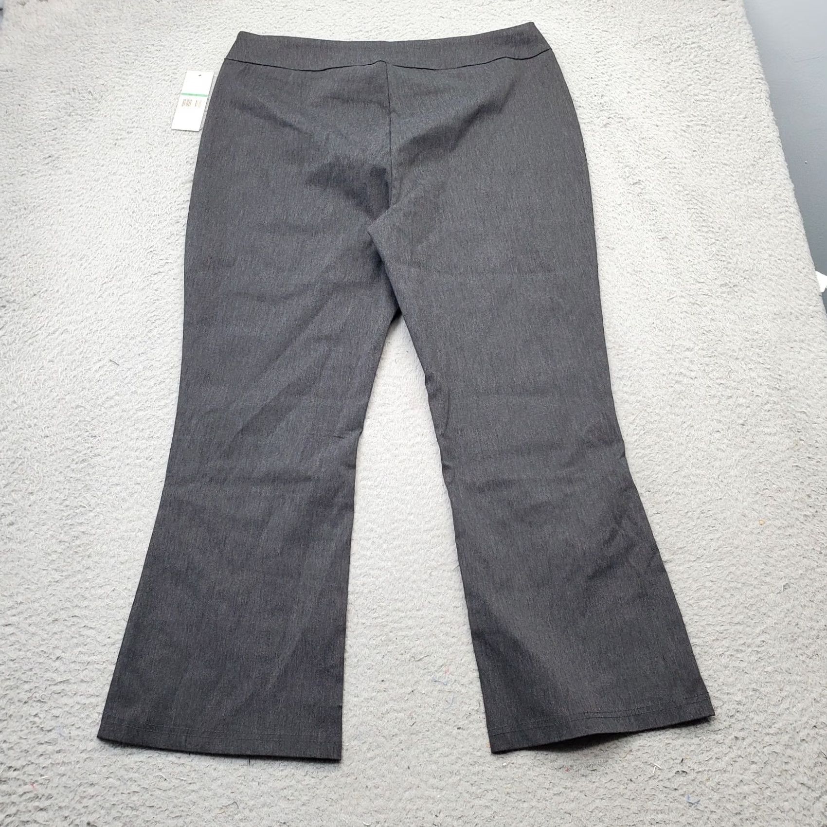 Nanette Lepore Nanette Lepore Pants Womens L Gray Solid Stretch Flared Leg Pull On Size 36" / US 14 / IT 50 - 2 Thumbnail