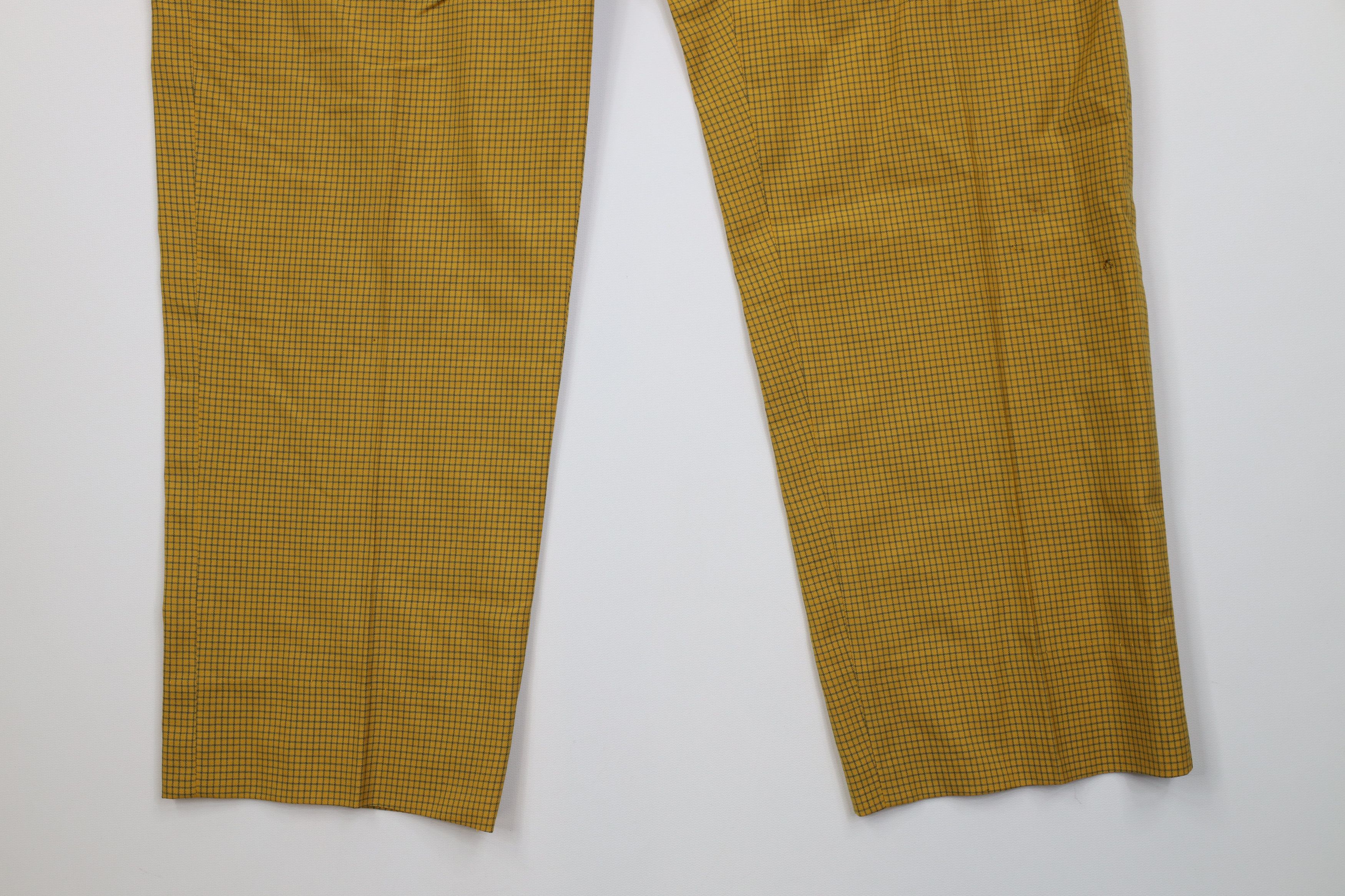 Vintage Vintage 50s Streetwear Wool Chino Pants Yellow Plaid USA Size US 34 / EU 50 - 4 Thumbnail