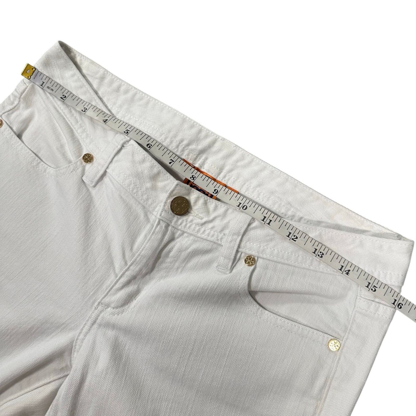 Tory Burch Tory Burch Women's Super Skinny Jeans White Size 29 Size 29" - 3 Thumbnail