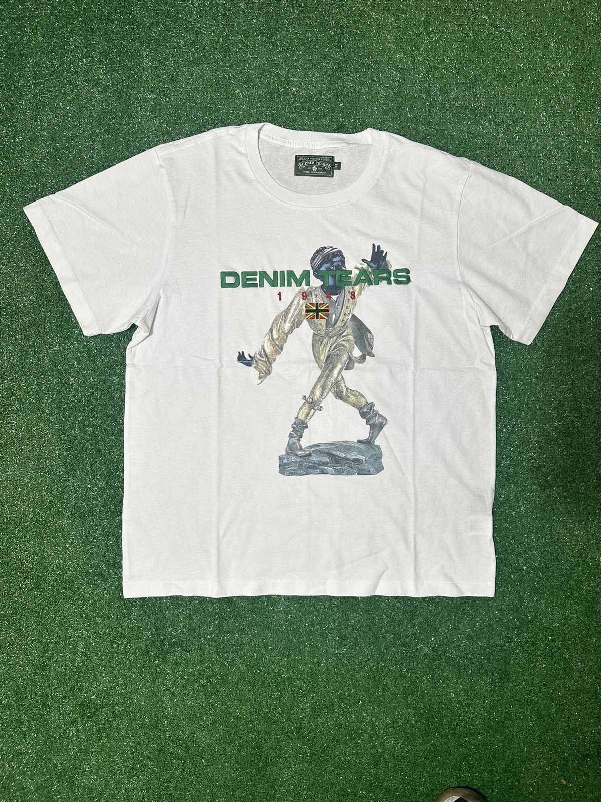 image of Denim Tears Porcelain Tee in White, Men's (Size XL)