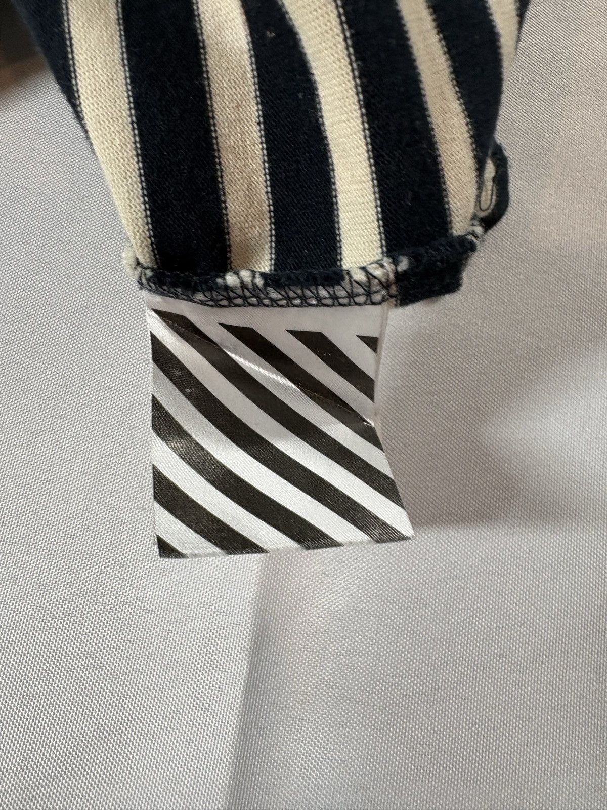Off-White Off-White Distressed Striped Long Sleeve Tee EU Size US XS / EU 42 / 0 - 9 Thumbnail