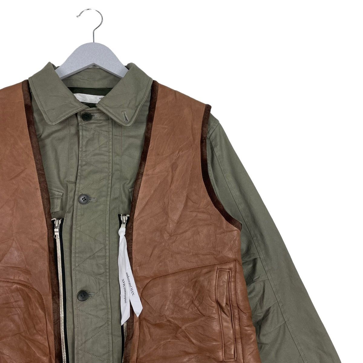 Japanese Brand × Undecorated Man 💥UNDECORATED MAN AW2012 MOUTON VEST CARGO JACKET Size US M / EU 48-50 / 2 - 6 Thumbnail