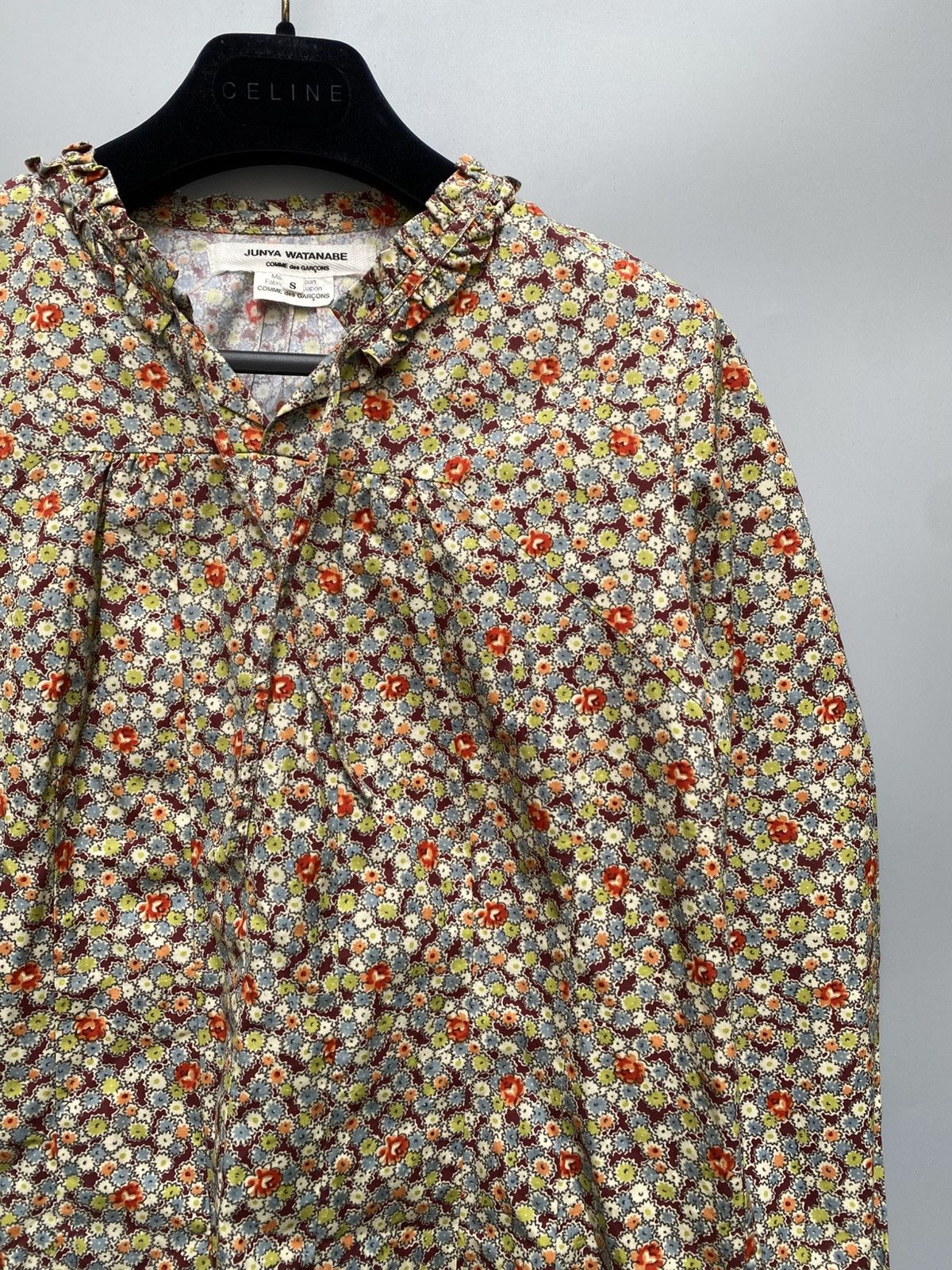 Junya Watanabe S/S 2001 -Junya Watanabe - CDG- AOP Floral Print Blouse Size S / US 4 / IT 40 - 4 Thumbnail
