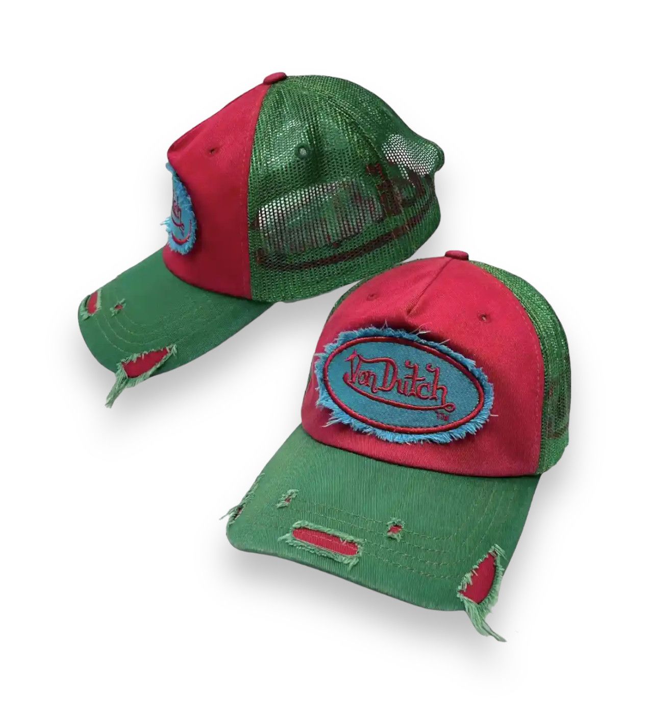Von Dutch 🔥VERY RARE🔥VON DUTCH Distressed Trucker Hat Size ONE SIZE - 2 Thumbnail