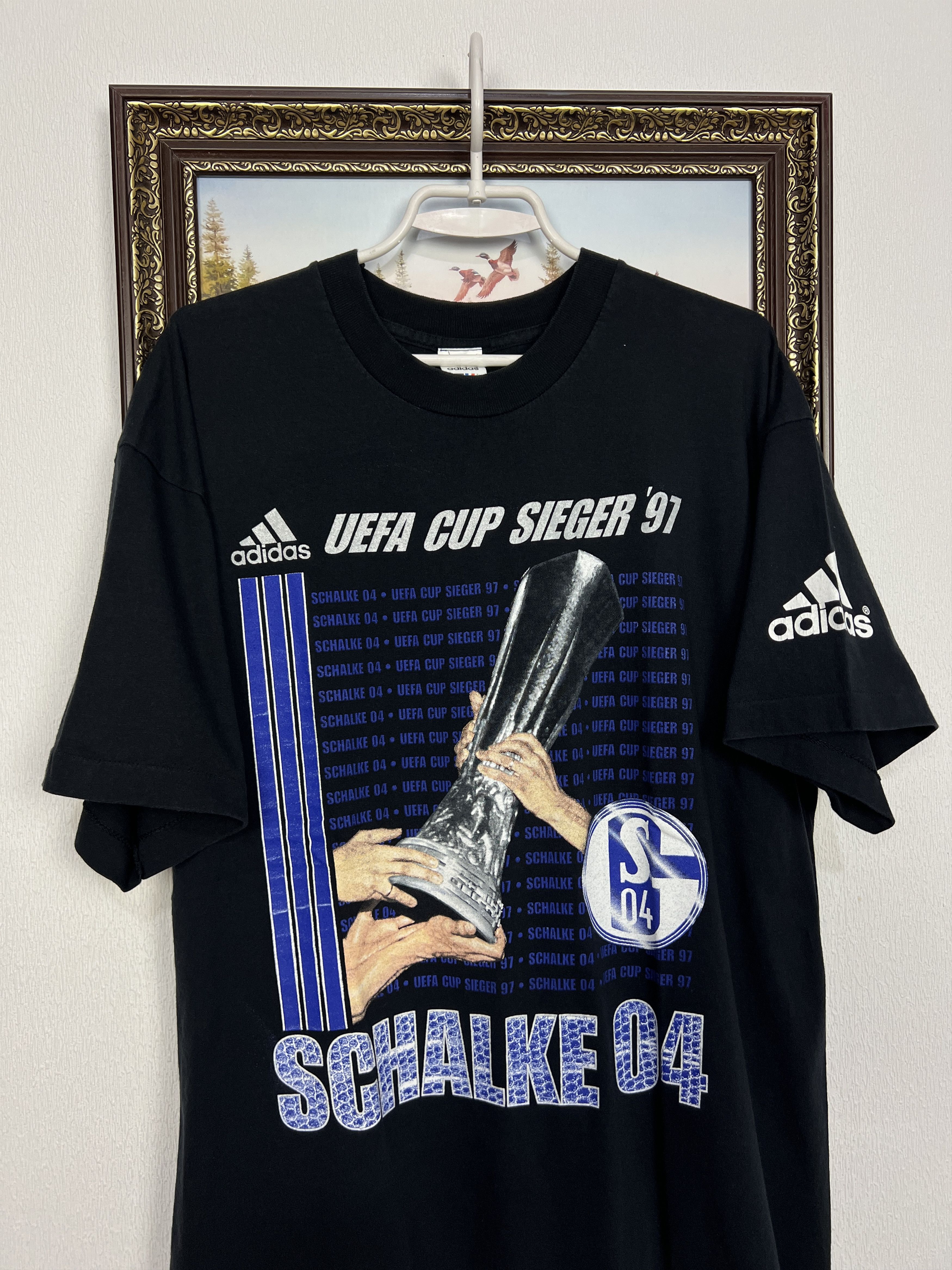 Adidas Vintage FC Schalke 04 Football Shirt EUFA Cup Jersey Trikot Size US L / EU 52-54 / 3 - 2 Thumbnail